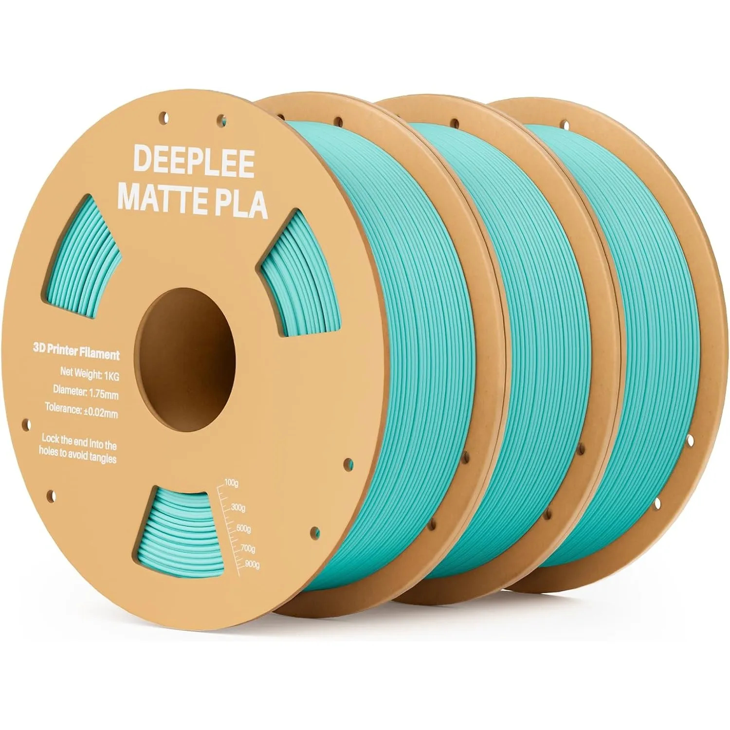 DEEPLEE Matte PLA Filament 1.75mm Blaugrün 3KG | Matte Oberfläche, hervorragende Schichthaftung, Maßgenauigkeit +/- 0.0…