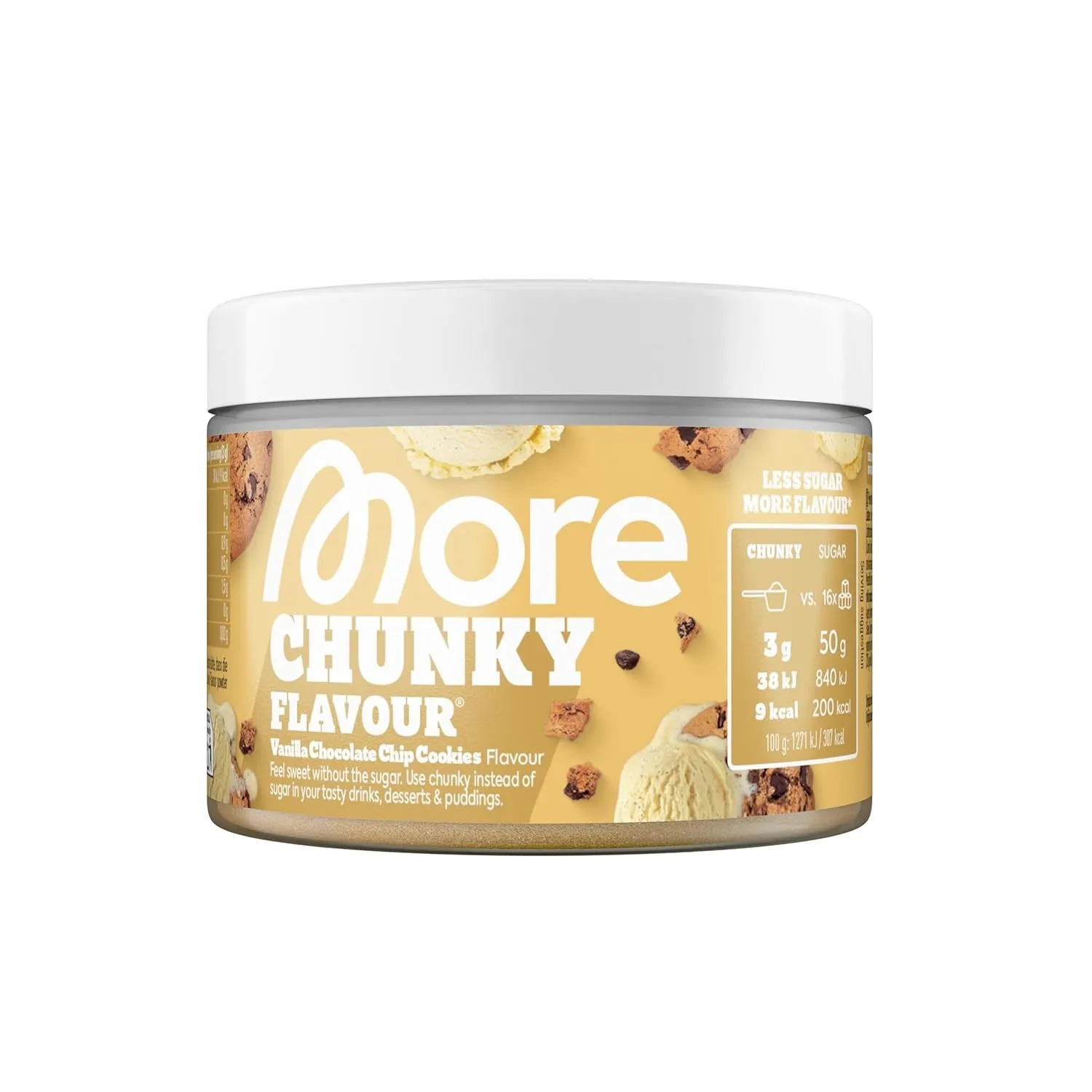 MORE Chunky Flavour, Vanilla Chocolate Chip Cookie, 150 g