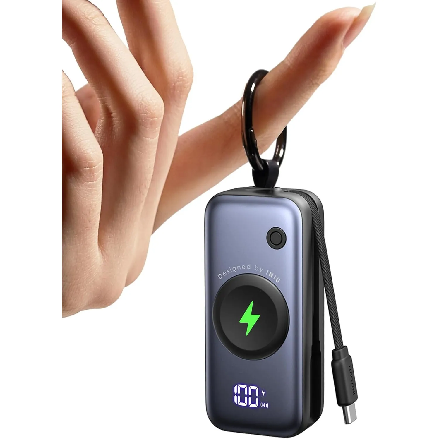 INIU Power Bank für Apple Watch, 5000mAh 20W Tragbare Externe Handyakkus | Mini Powerbank für iWatch mit USB-C Kabel, U…
