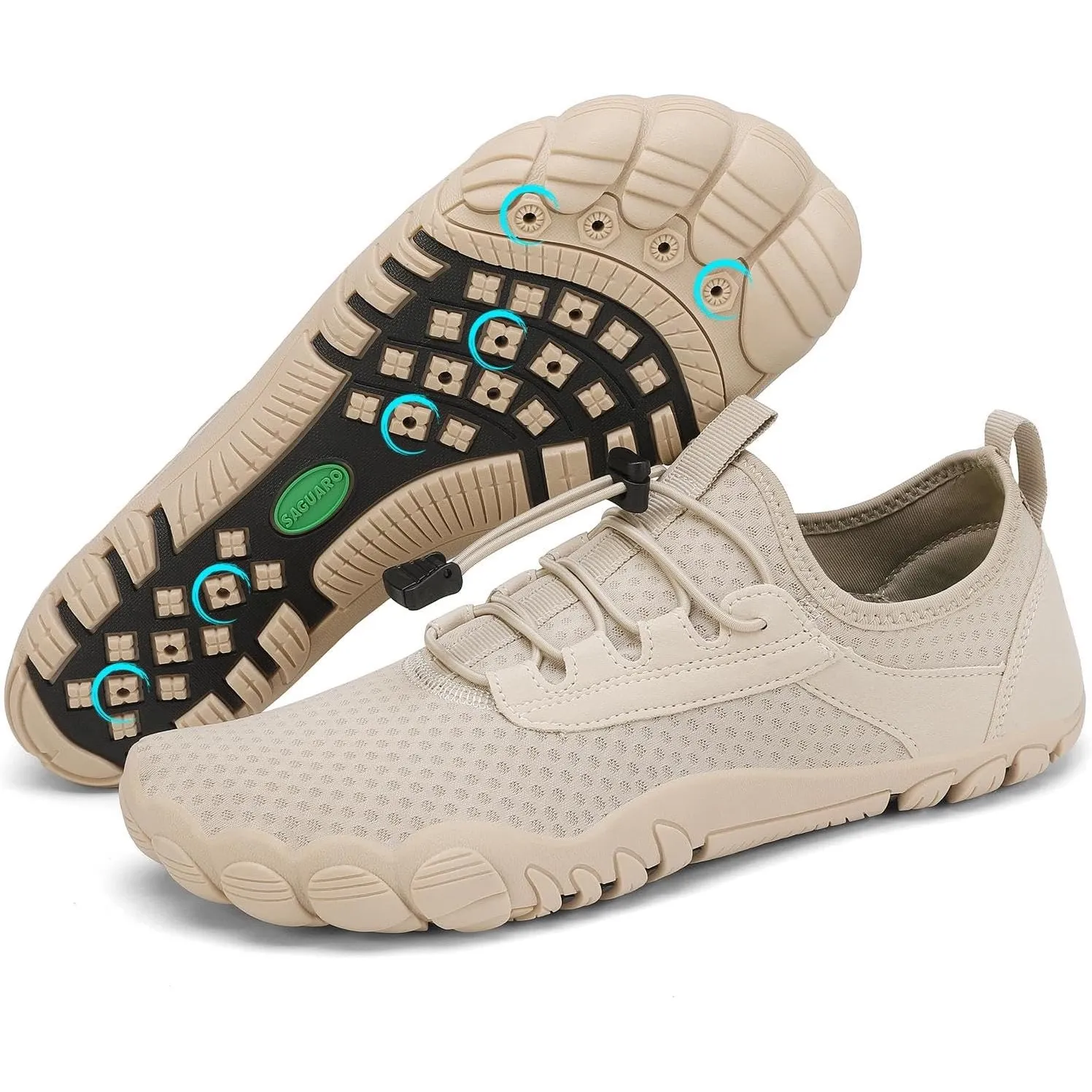 SAGUARO Badeschuhe Damen Aquaschuhe Herren Slip On Atmungsaktiv Schnelltrocknend Wasserschuhe Outdoor Sommer Unisex
