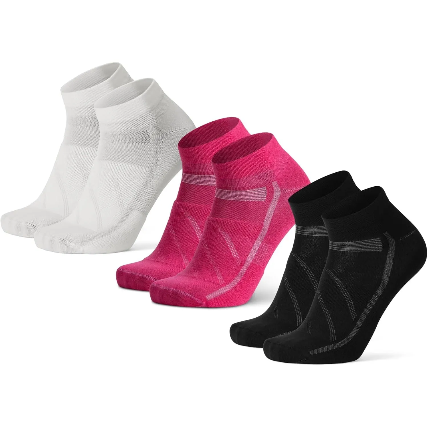 DANISH ENDURANCE Kurze Fahrradsocken, Gepolsterte Low-Cut Rennrad Socken, Leichte Sommer Radsocken, Atmungsaktiv & Anti…