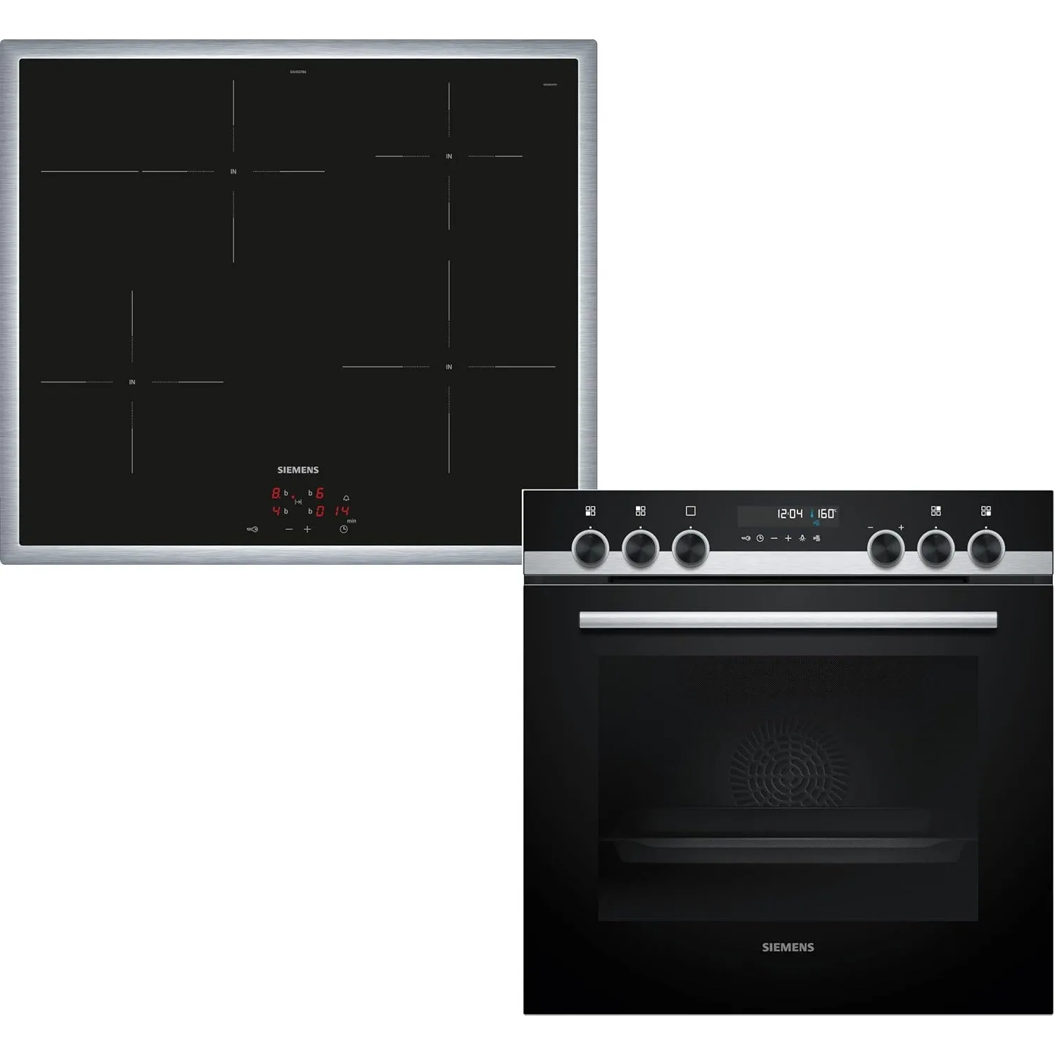 Siemens iQ500 Einbauherd Set mit Induktionskochfeld 60 x 60 cm PQ521IB02