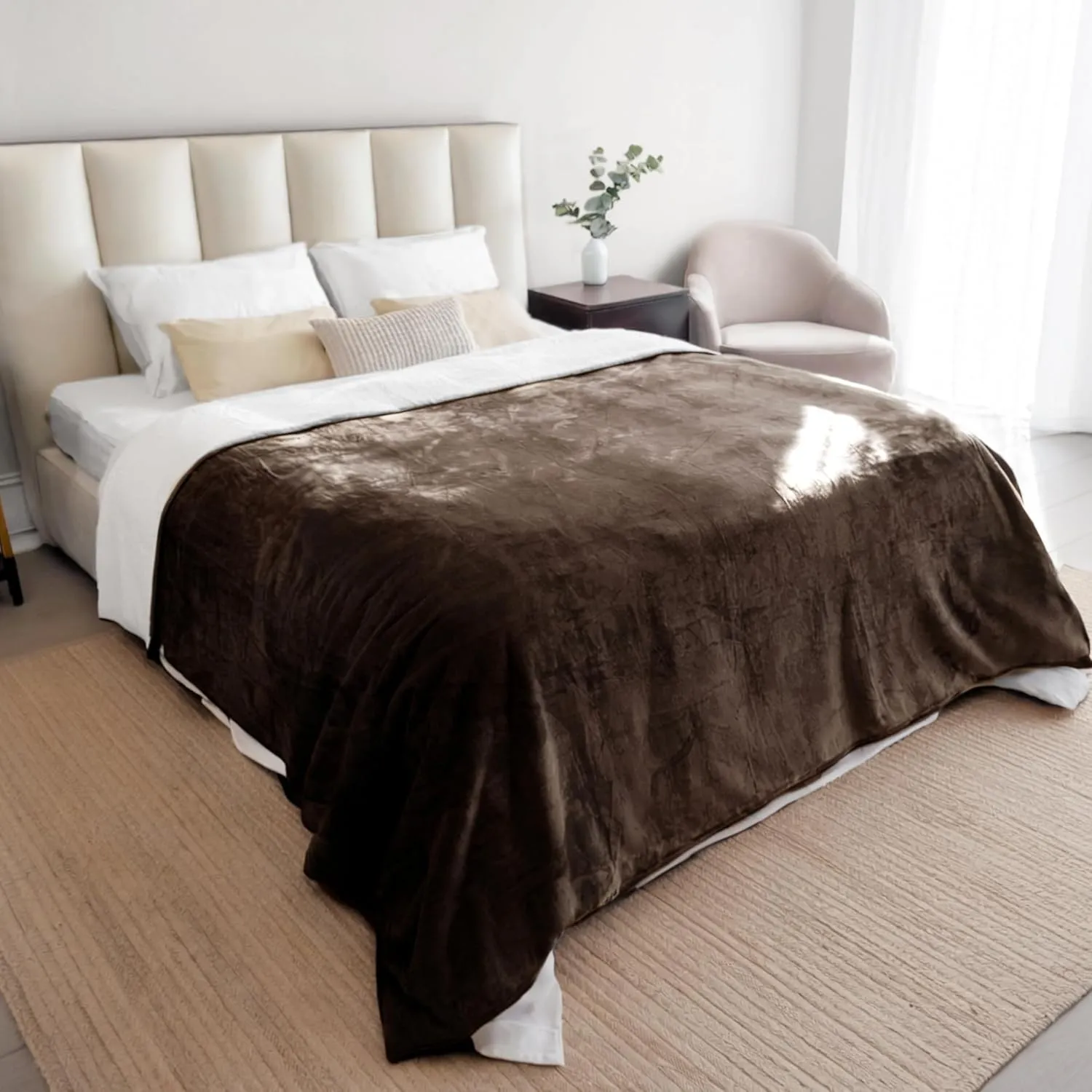 Dreamzie - wasserdichte Hundedecke Flauschig - 152x203cm - Braun