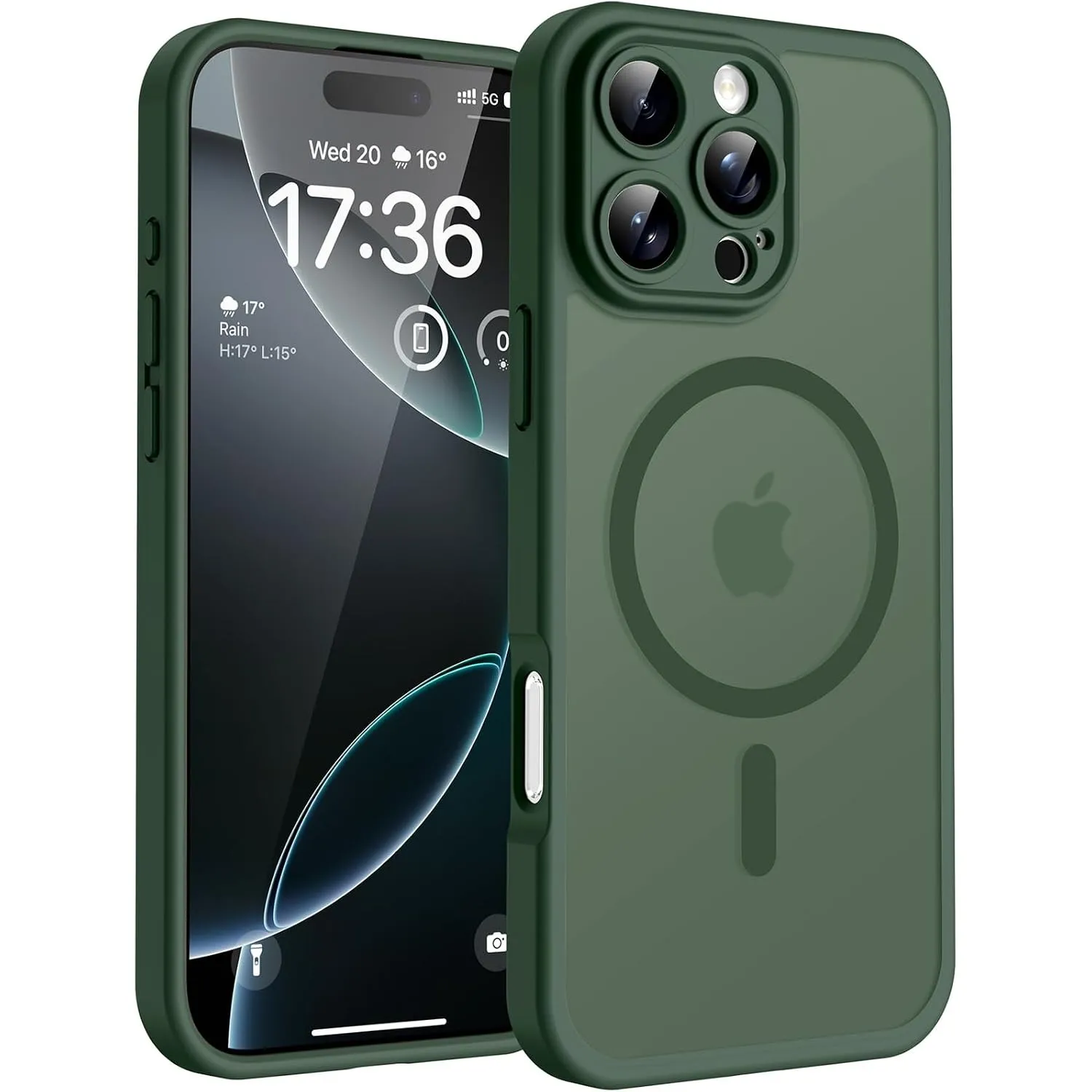 TOCOL für iPhone 16 Pro Hülle, Kompatibel mit MagSafe, Alpengrün