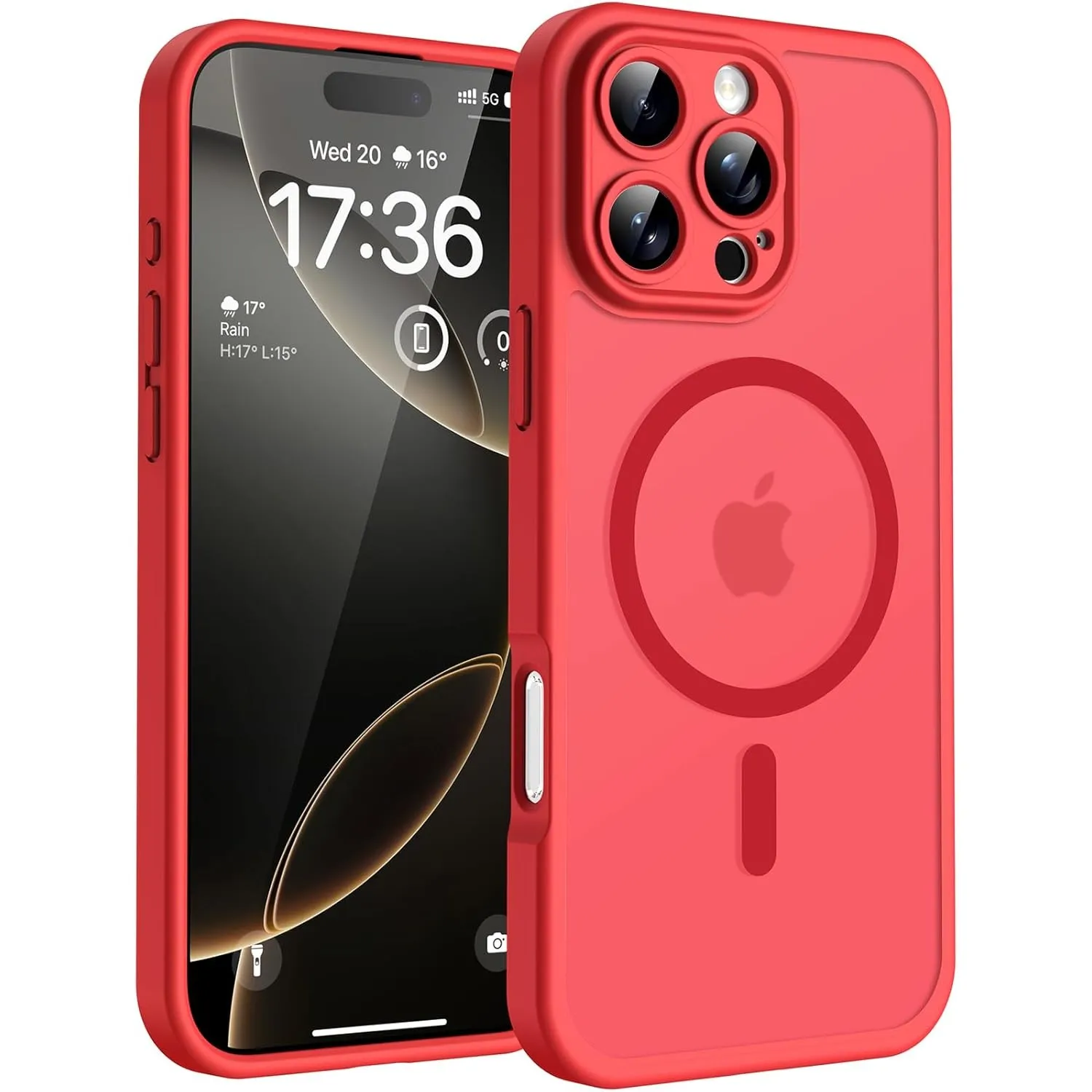 TOCOL für iPhone 16 Pro Max Hülle, Kompatibel mit MagSafe, Rot