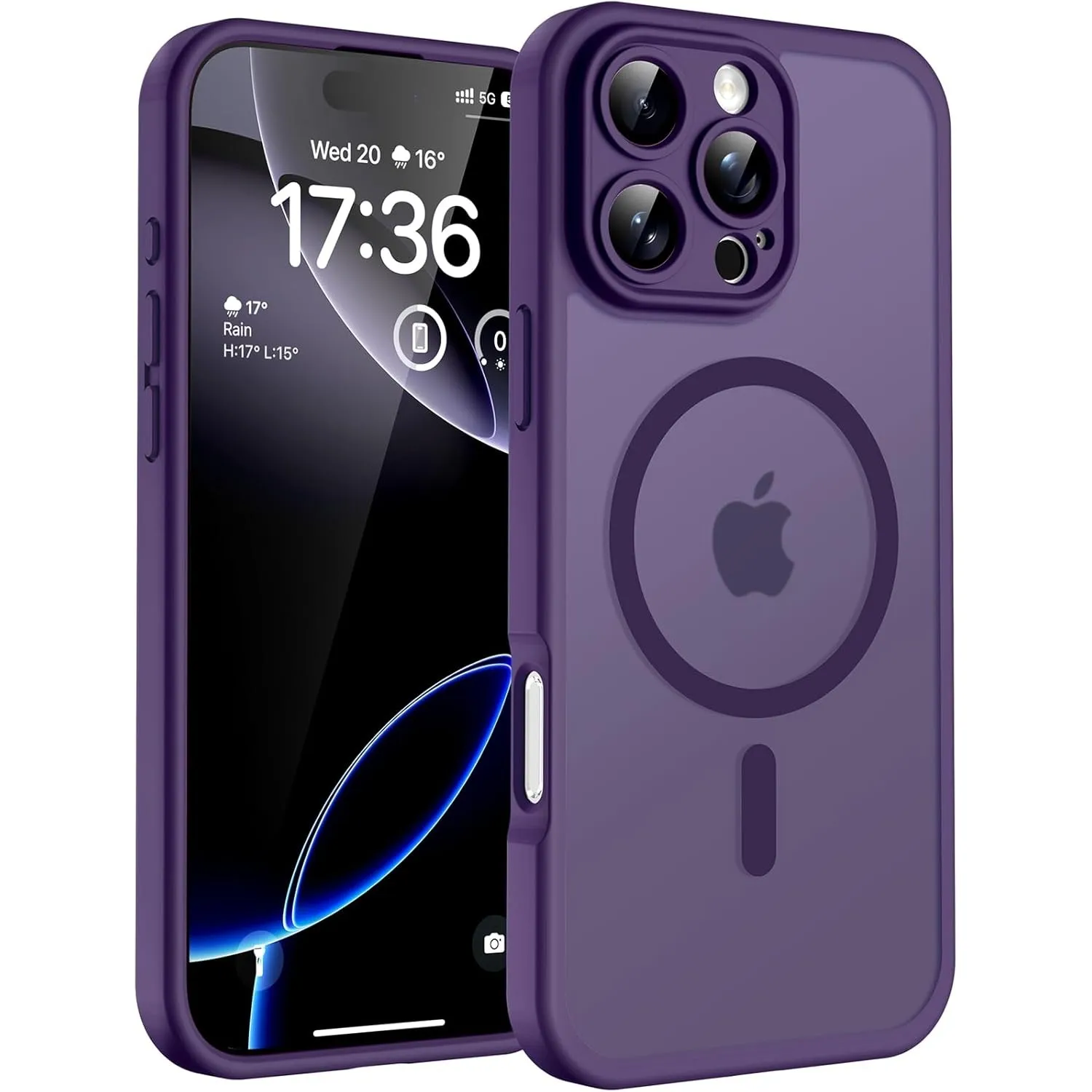 TOCOL für iPhone 16 Pro Max Hülle, Kompatibel mit MagSafe, Dunkellila