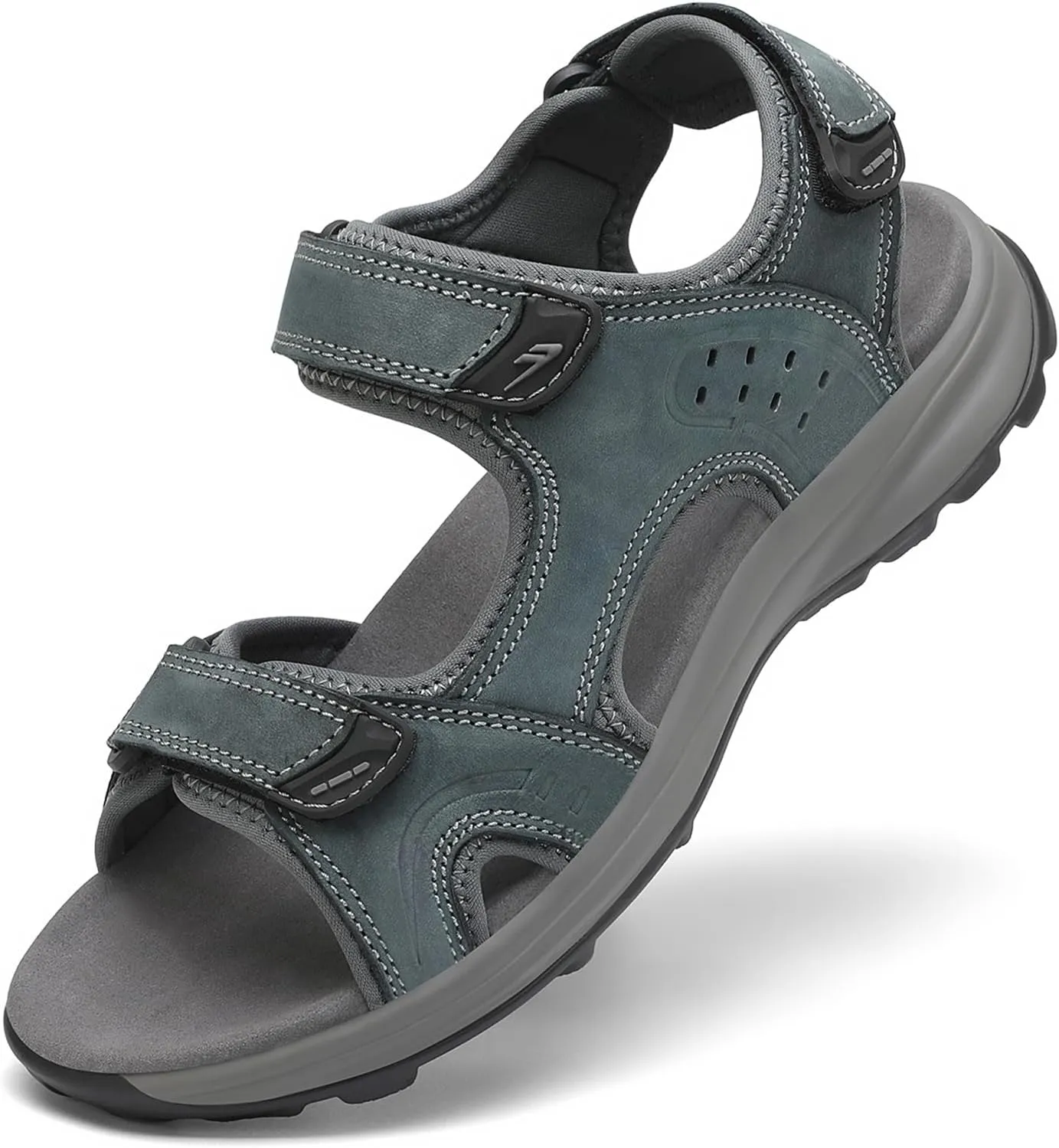 FLARUT Men's Sandals Summer Hiking Shoes Trekking Sandals Outdoor Sports Leather Beach Hiking Sandals Open Toe Hiking S…