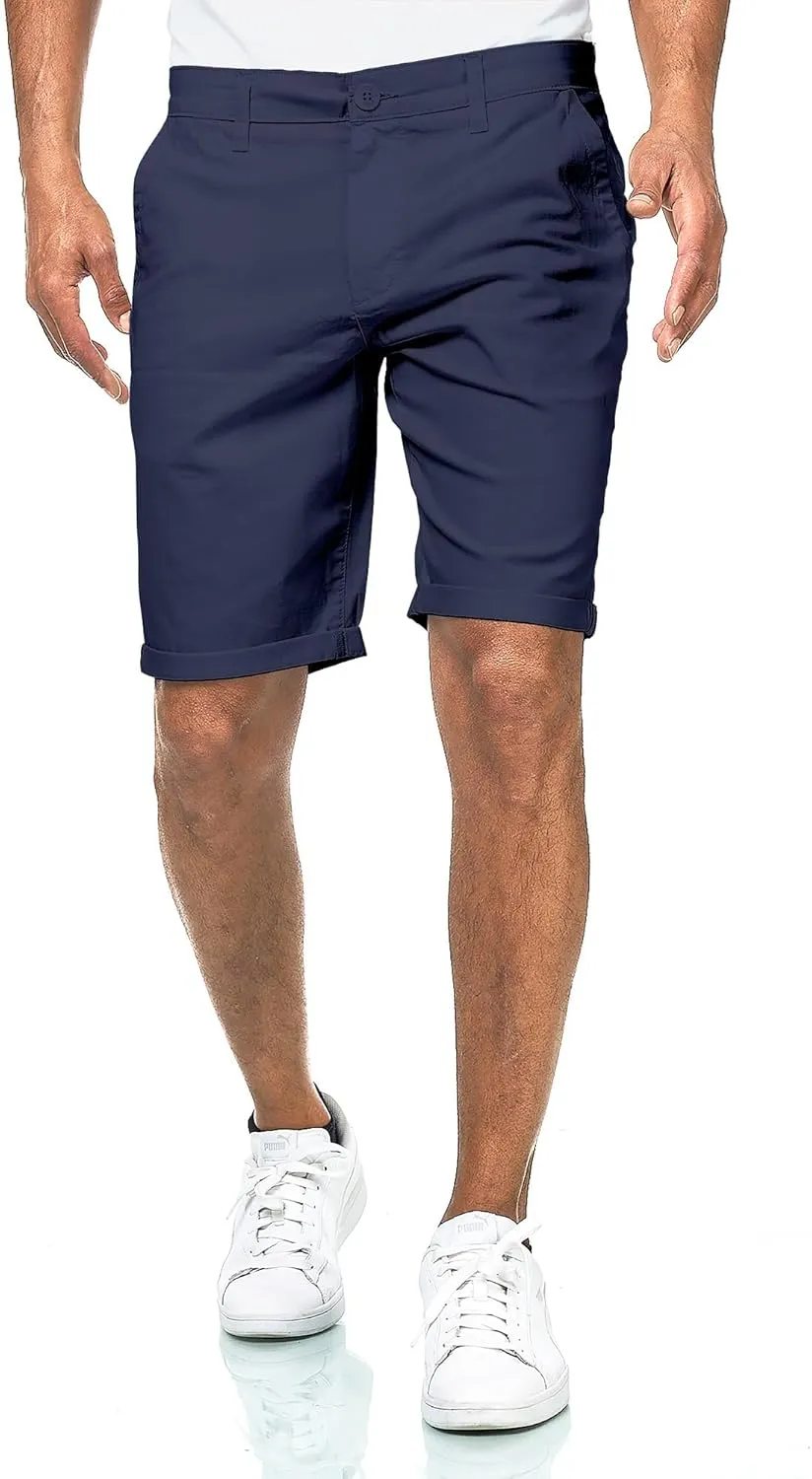 Smith & Solo Men's chino shorts, cotton, Bermuda trousers, summer, running shorts, men's sports training trousers