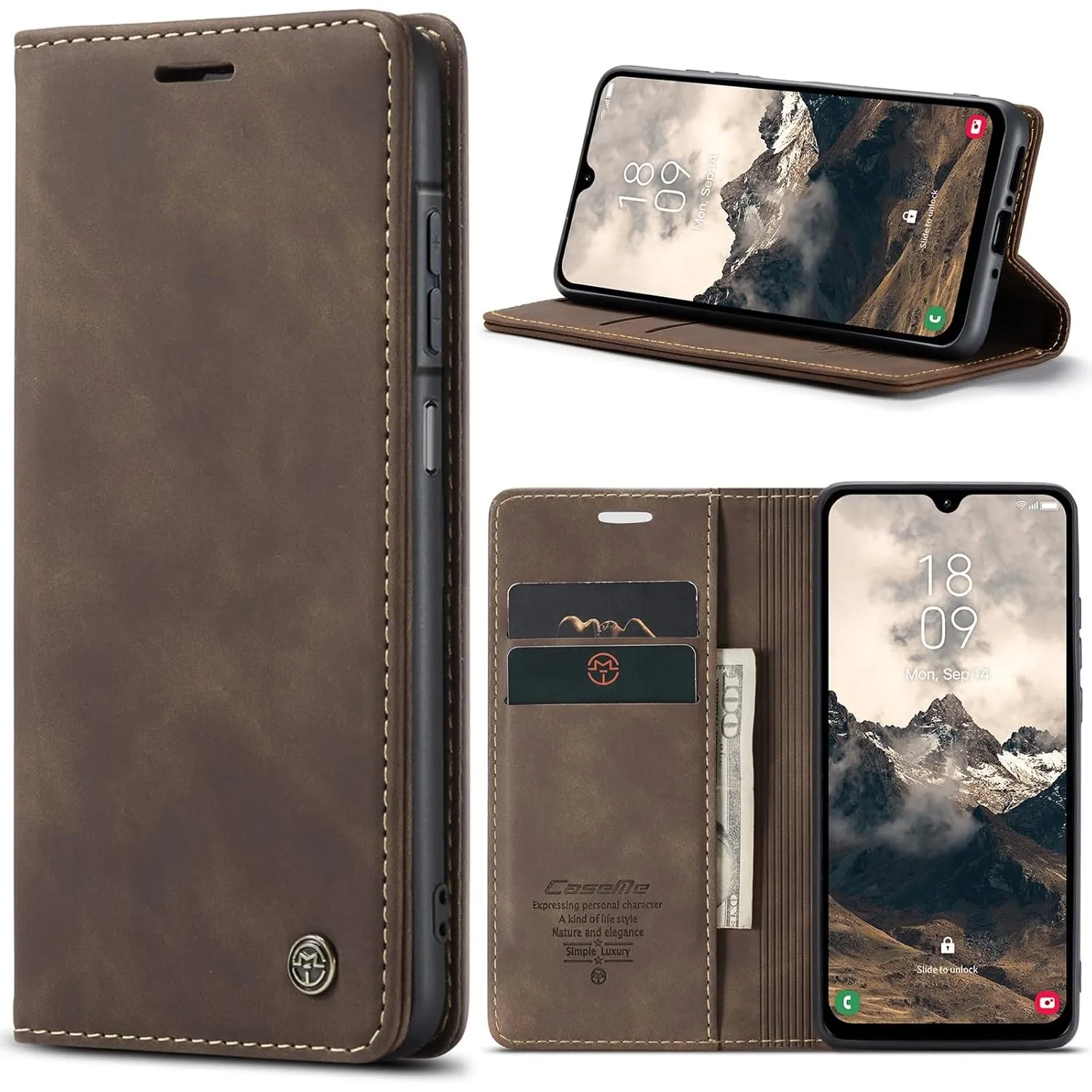 Handyhülle für Samsung Galaxy A26 5G Hülle Premium Lederhülle Flip Case Magnet Tascher Kartenfach Standfunktion Klapphü…
