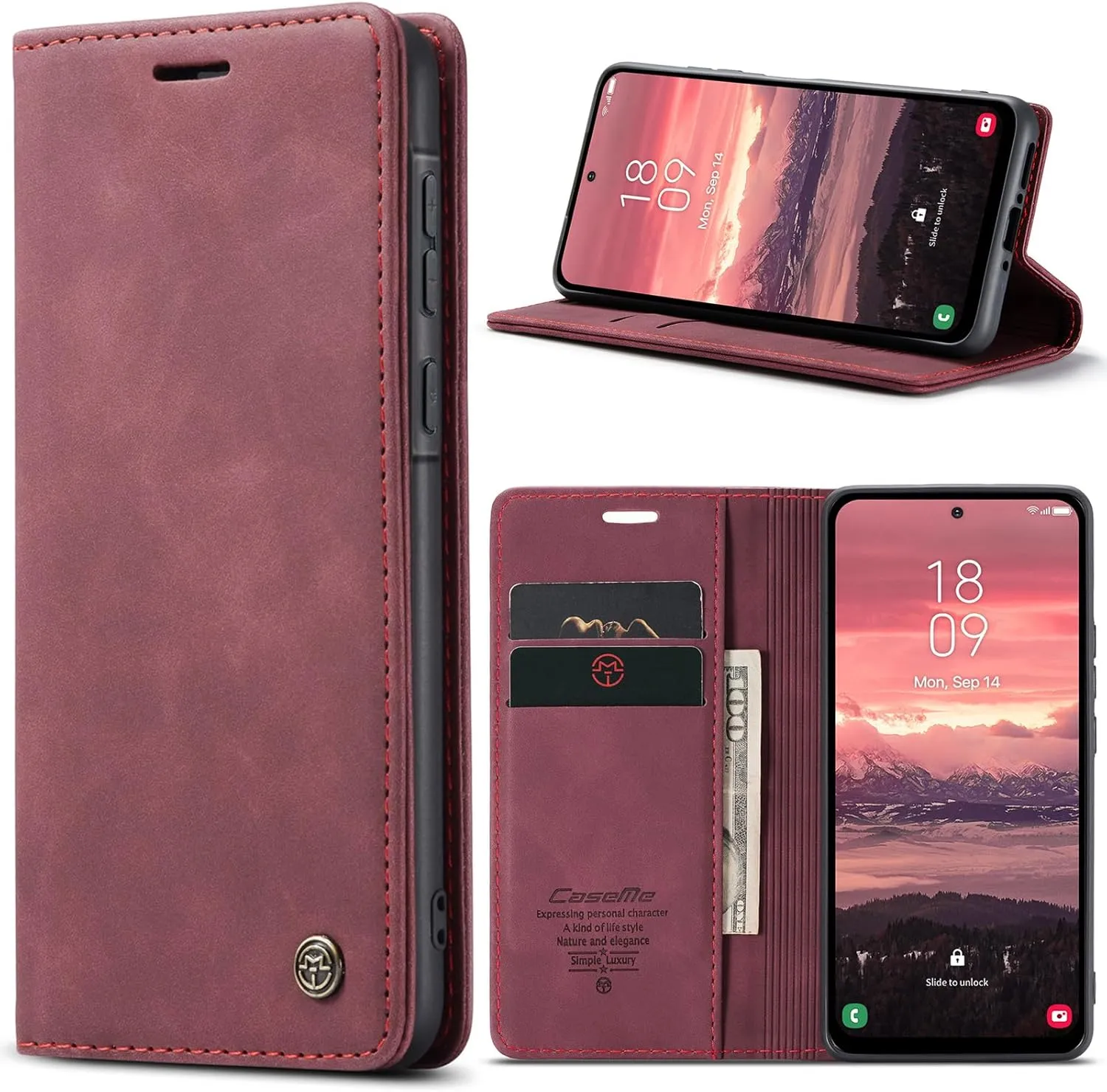 Handyhülle für Samsung Galaxy A56 5G Hülle Premium Lederhülle Flip Case Magnet Tascher Kartenfach Standfunktion Klapphü…