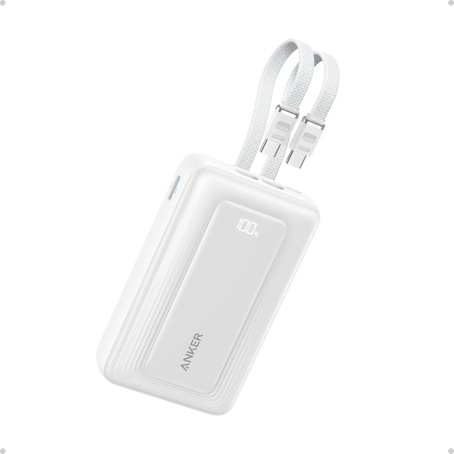 Anker Zolo Powerbank 20000mAh 45W Max, 2 integrierte USB-C Kabel