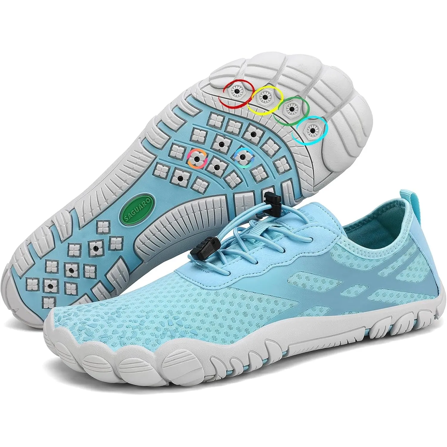 SAGUARO Badeschuhe Damen Herren Wasserschuhe Schwimmschuhe Schnelltrocknende Aquaschuhe Gr.36-48