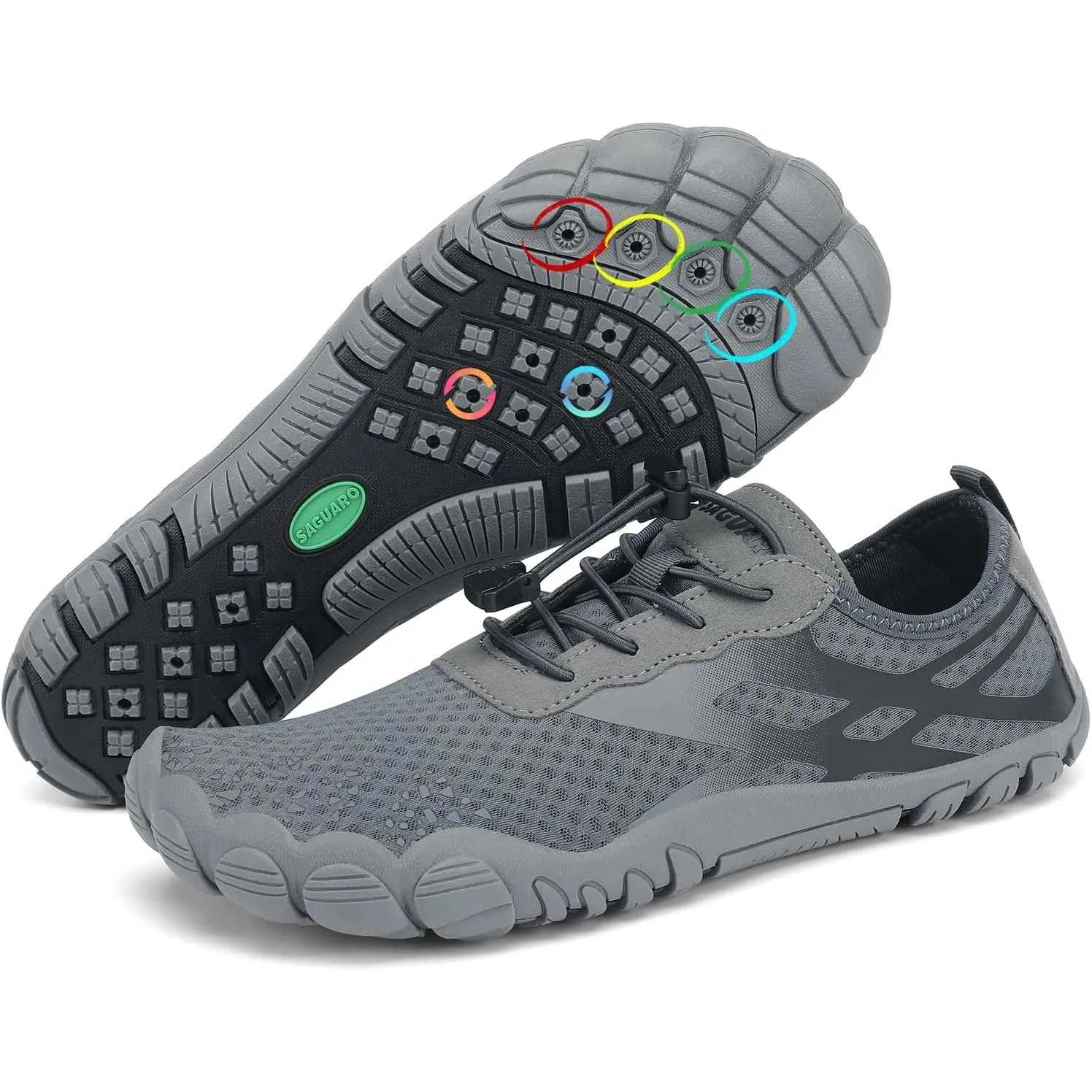 SAGUARO Badeschuhe Damen Herren Wasserschuhe Schwimmschuhe Schnelltrocknende Aquaschuhe Gr.36-48