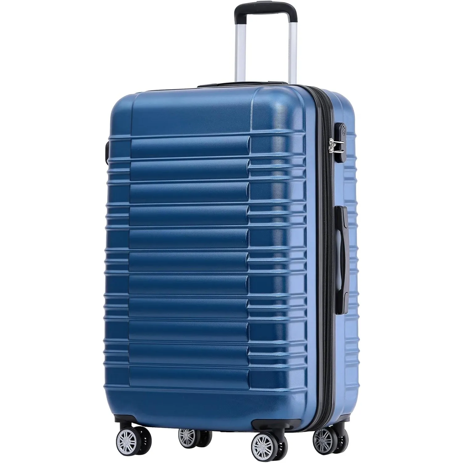 BEIBYE Reisekoffer 2088 Hartschalekoffer Gepäck Koffer Trolley Größe L in 14 Farben (Blau)