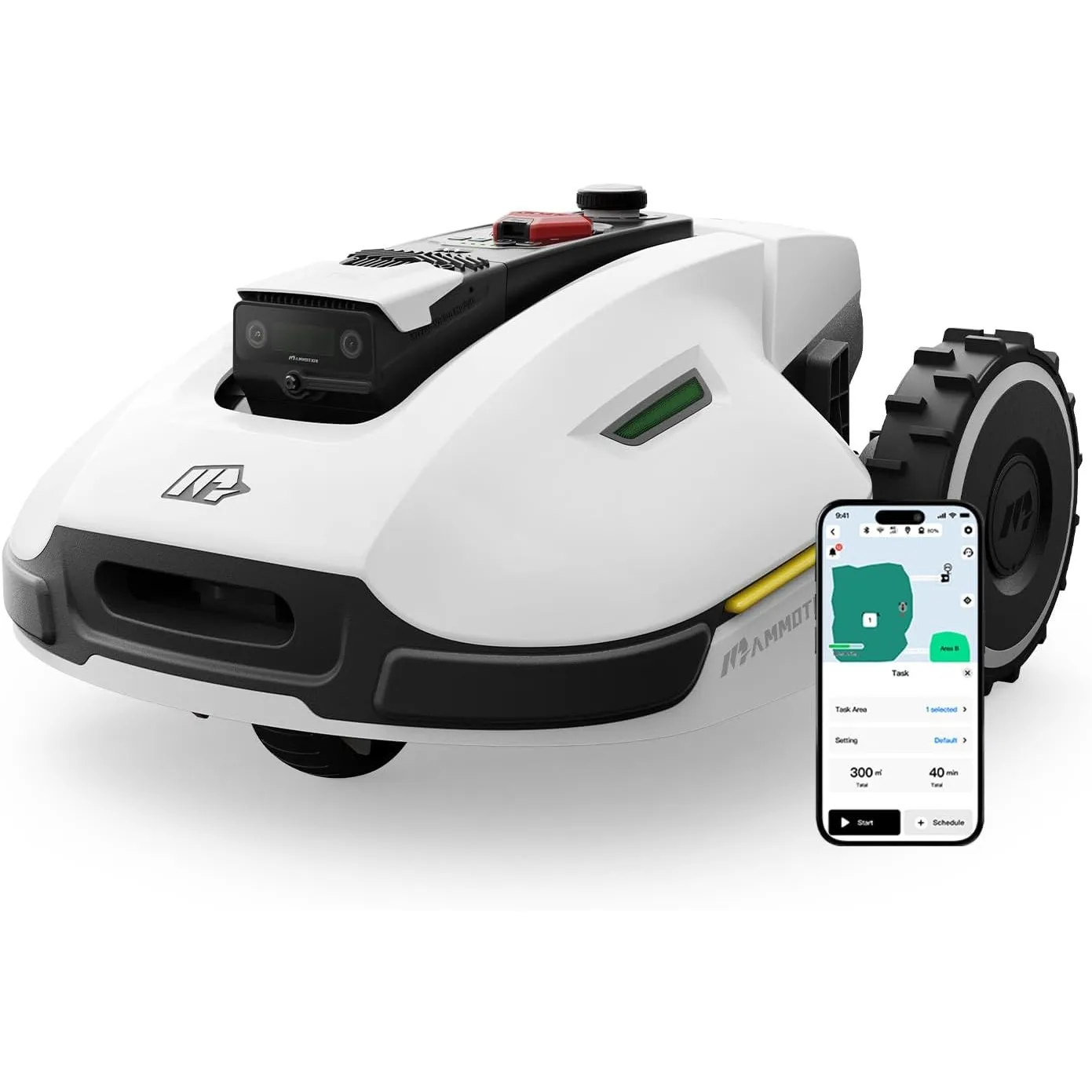 MAMMOTION YUKA 2000 Mähroboter ohne Begrenzungskabel, Max. 2400m², NetRTK+Vision, Keine RTK-Antenne, Auto-Kartierung,20…
