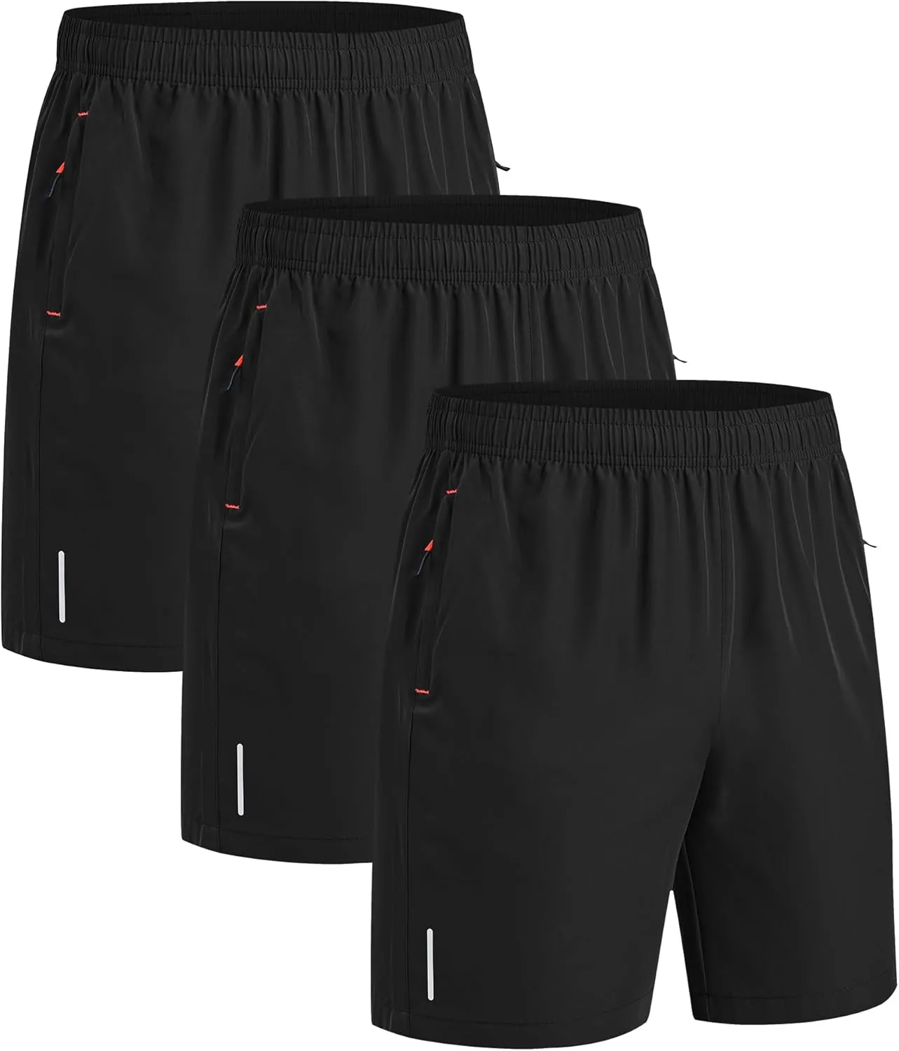 Pack of 3 Sports Trousers Men's Short Summer Jogging Bottoms Sports Shorts with Pockets Football Trousers Short Tennis …