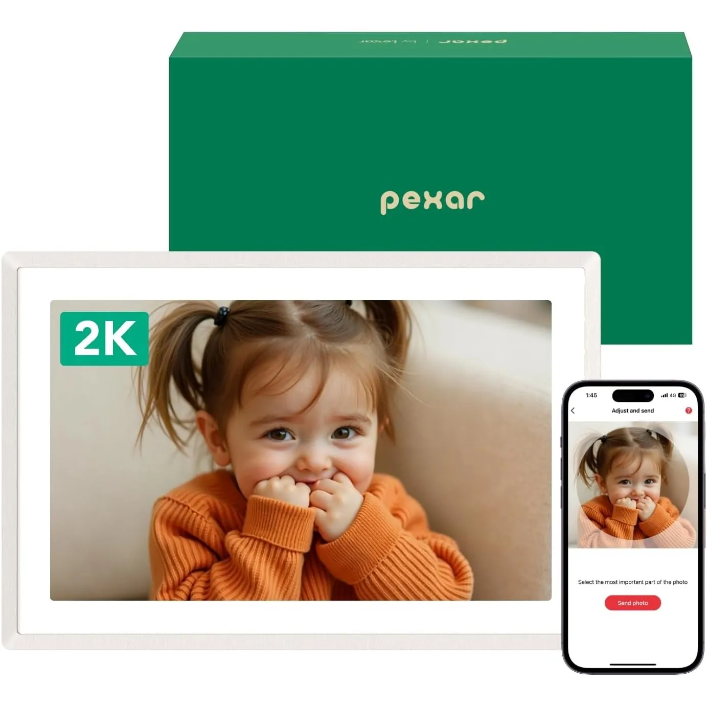 Pexar by Lexar 2K Digital Photo Frame, FAZ Kaufkompass Test Winner, 11 Inch Anti-Glare IPS Touch Screen, Wi-Fi Digital …