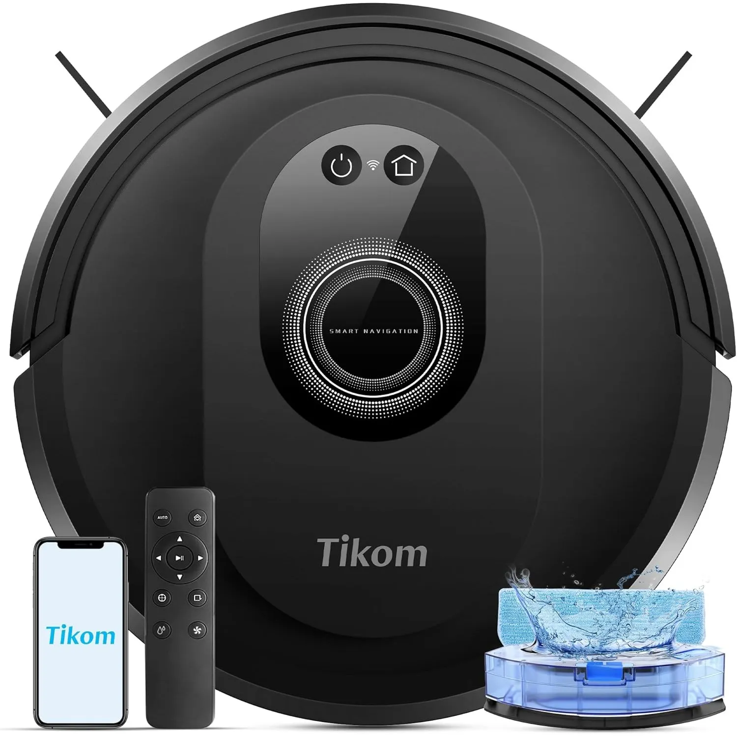 Tikom Saugroboter mit Wischfunktion 2 in 1, G8000 Max Staubsauger Roboter, 5000Pa Starke Saugkraft Roboterstaubsauger, …