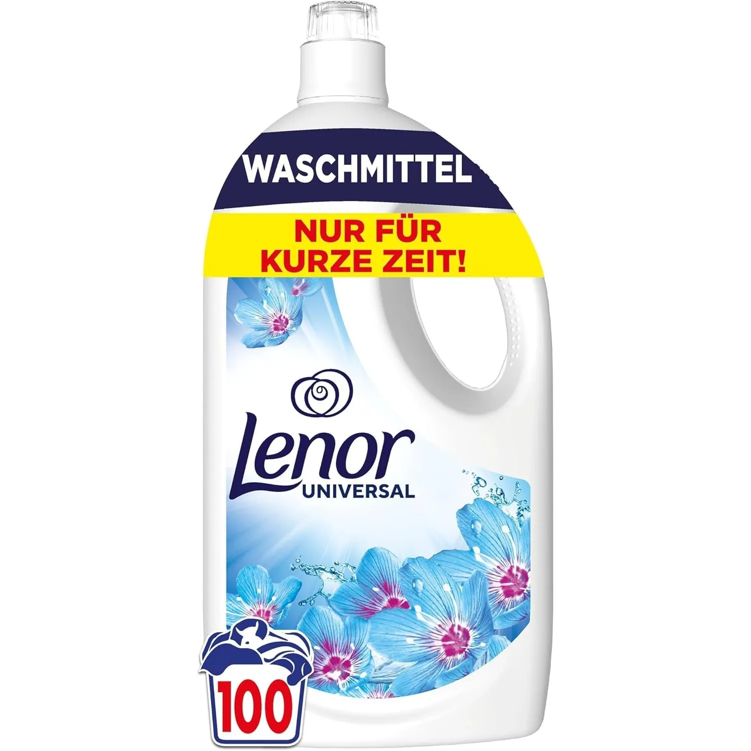 Lenor Flüssigwaschmittel, 100 Waschladungen, Aprilfrisch, Vollwaschmittel, Langanhaltende Frische & Geruchsentfernung B…