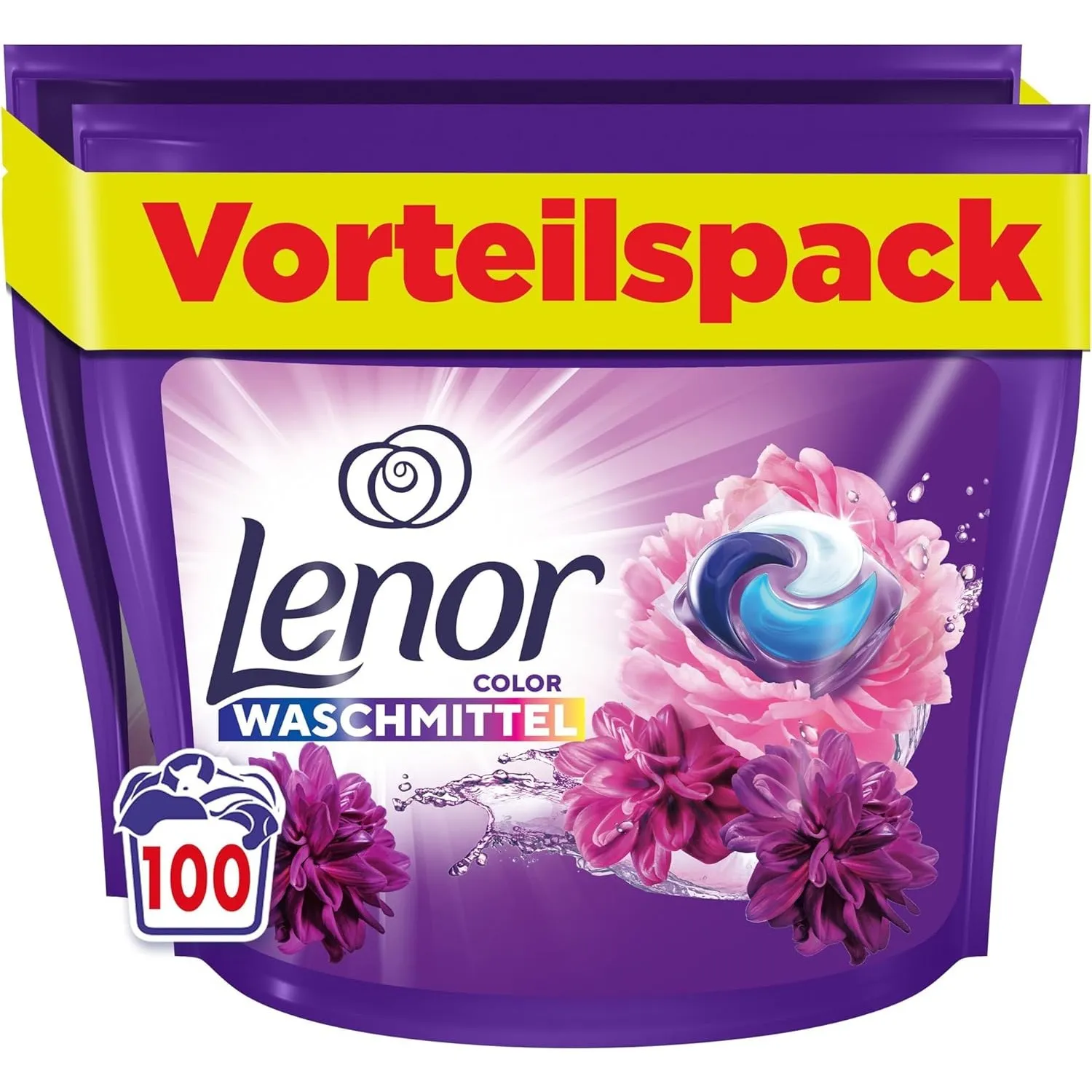 Lenor Waschmittel Pods, 100 Waschladungen, Blütentraum, Colorwaschmittel, Langanhaltende Frische & Geruchsentfernung Be…