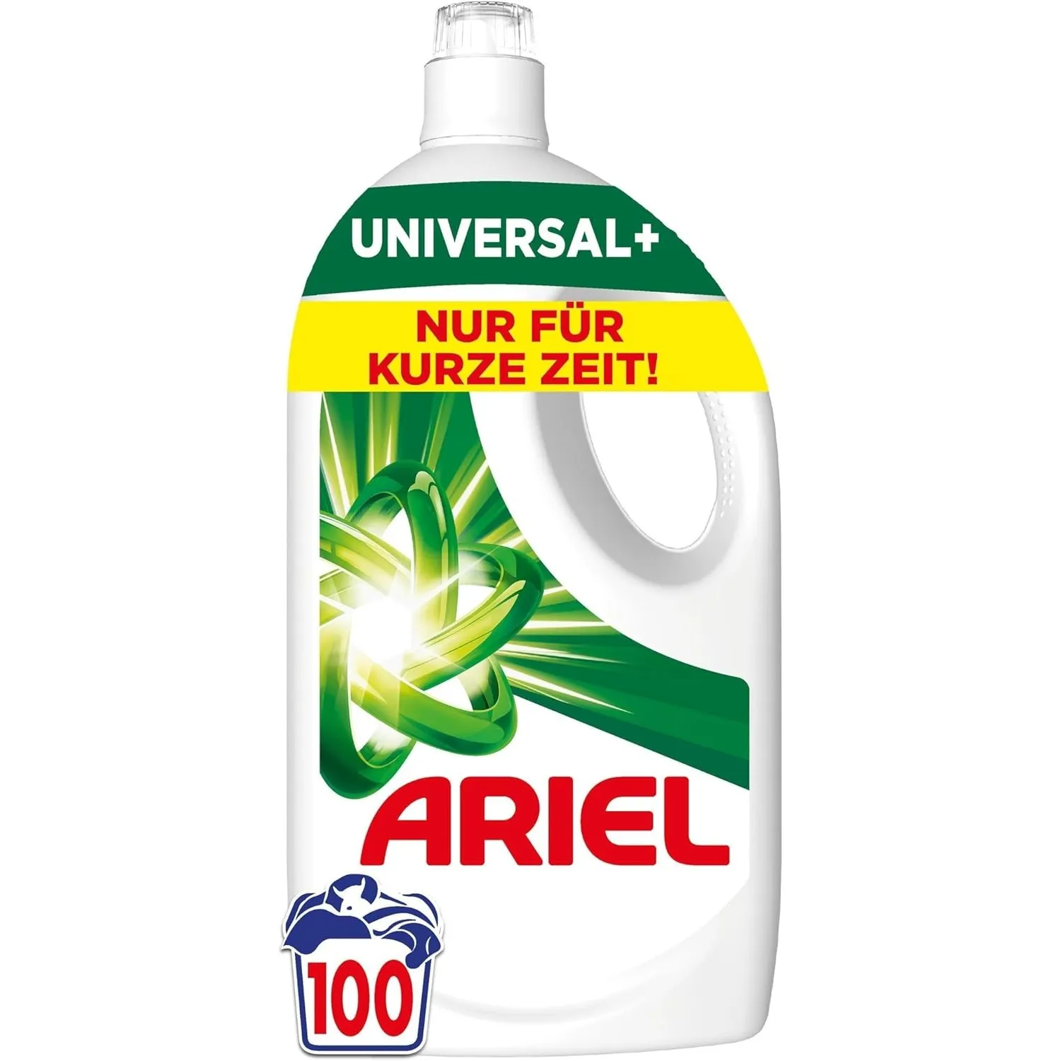 Ariel Flüssigwaschmittel, 100 Waschladungen Universal+ Waschmittel, Kraftvolle Fleckenentfernung in nur 1 Waschgang, se…