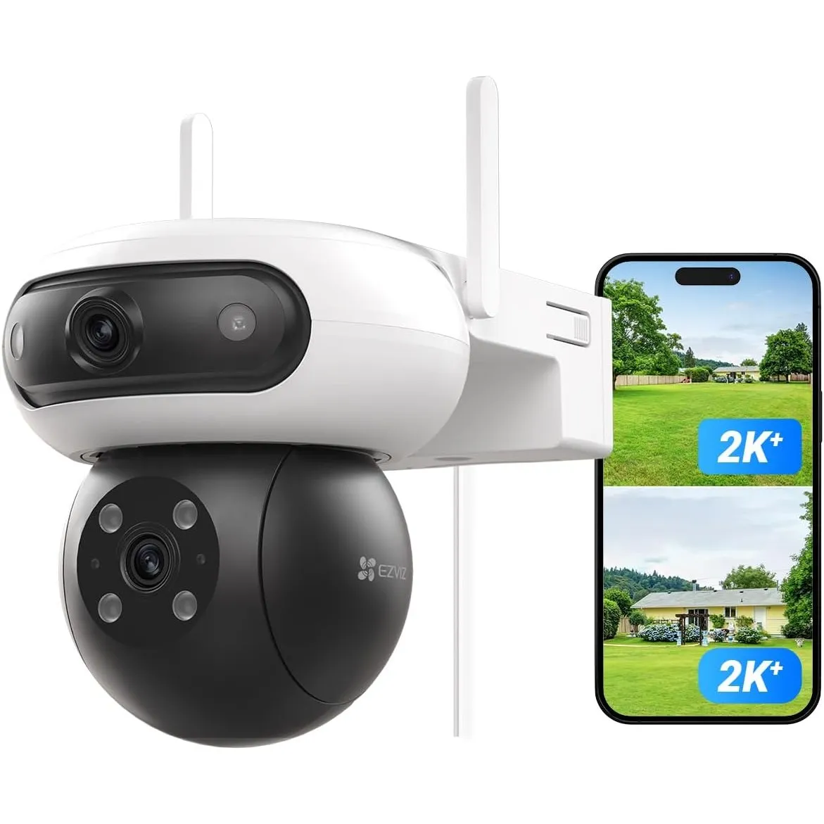 EZVIZ 4MP+4MP WLAN Überwachungskamera Aussen mit Dual-Objektive, 360°-Überwachung, 40m Farbnachtsicht, Dual-Ansicht, KI…