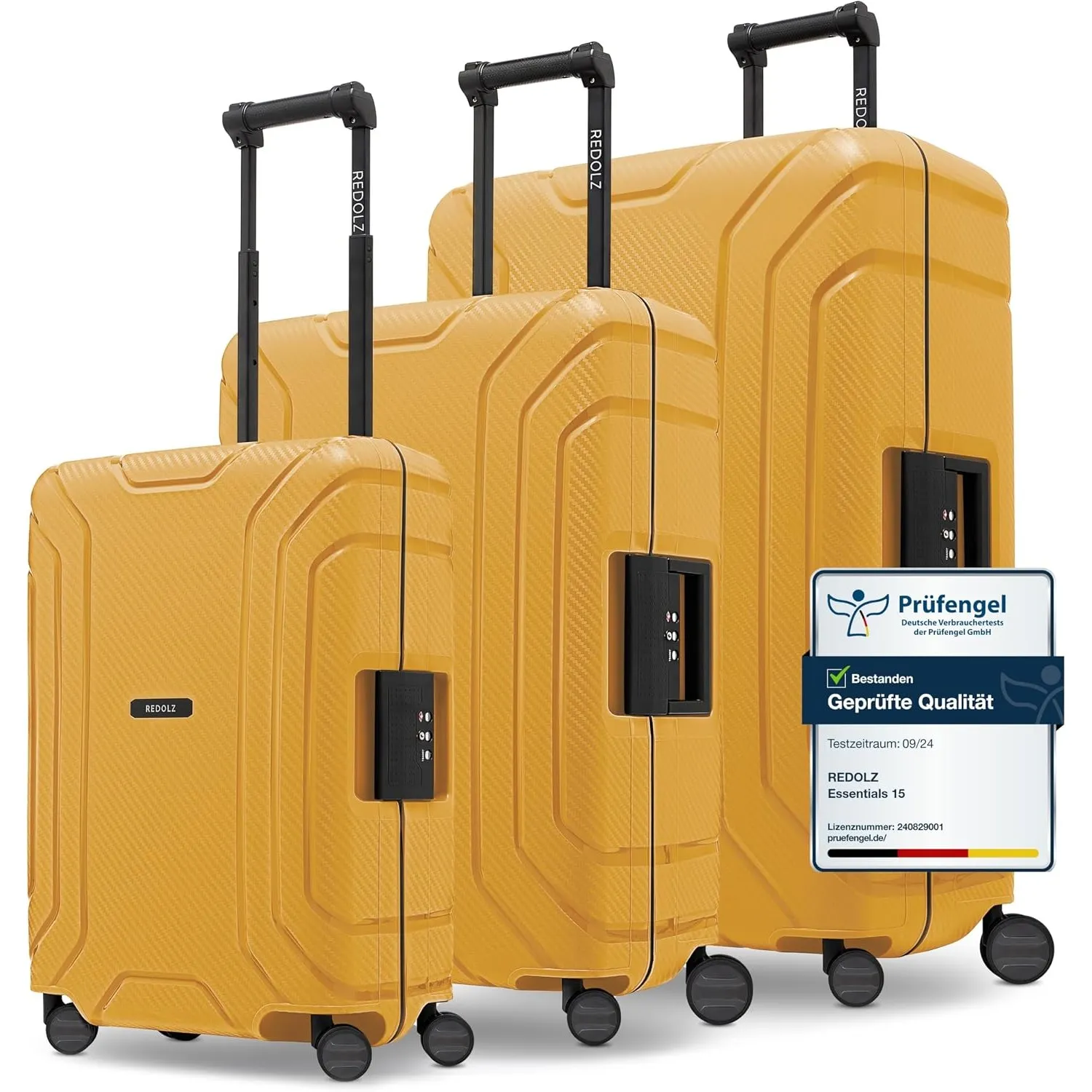REDOLZ Hartschalen Koffer-Set 3-teilig ohne Reißverschluss