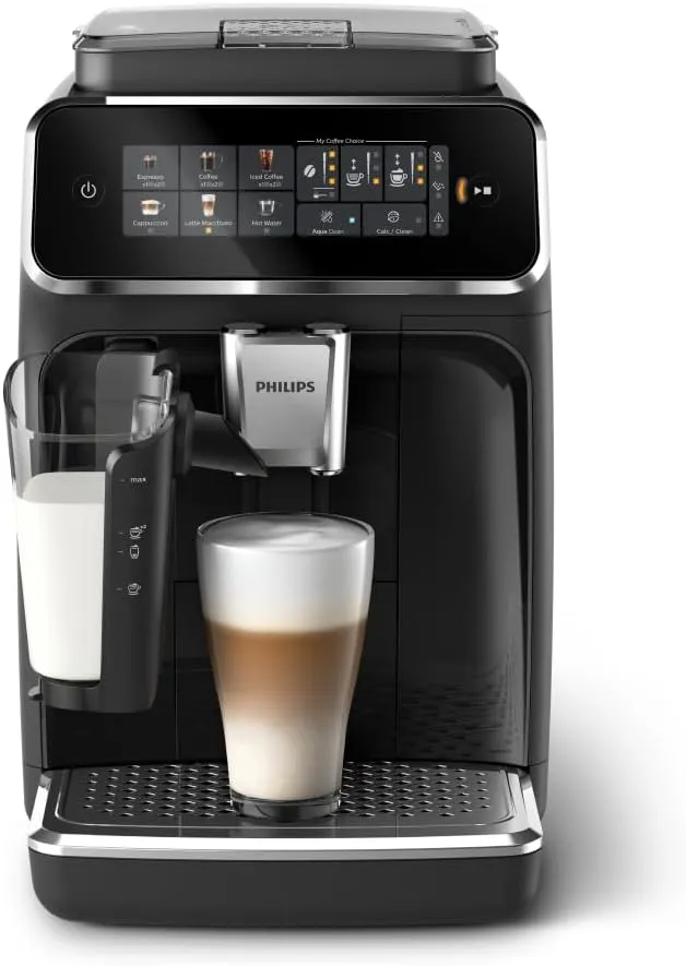Philips Serie 3300 Espresso-Vollautomat - 6 Heiß- und Eisgetränke, LatteGo-Milchsystem, 40% leiseres SilentBrew, Kerami…