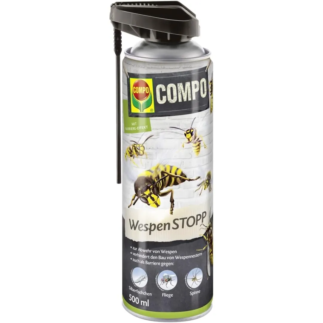 COMPO WespenSTOPP – Wespenspray mit Sprührohr – wirkt gegen Wespen und Wespennester – Sofort- und Langzeitwirkung – Wes…