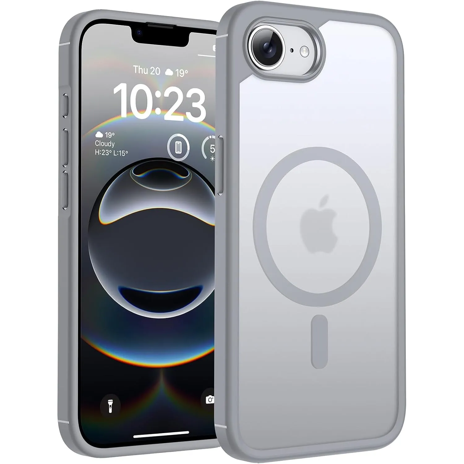 TOCOL für iPhone 16e Hülle, Kompatibel mit MagSafe, Grau
