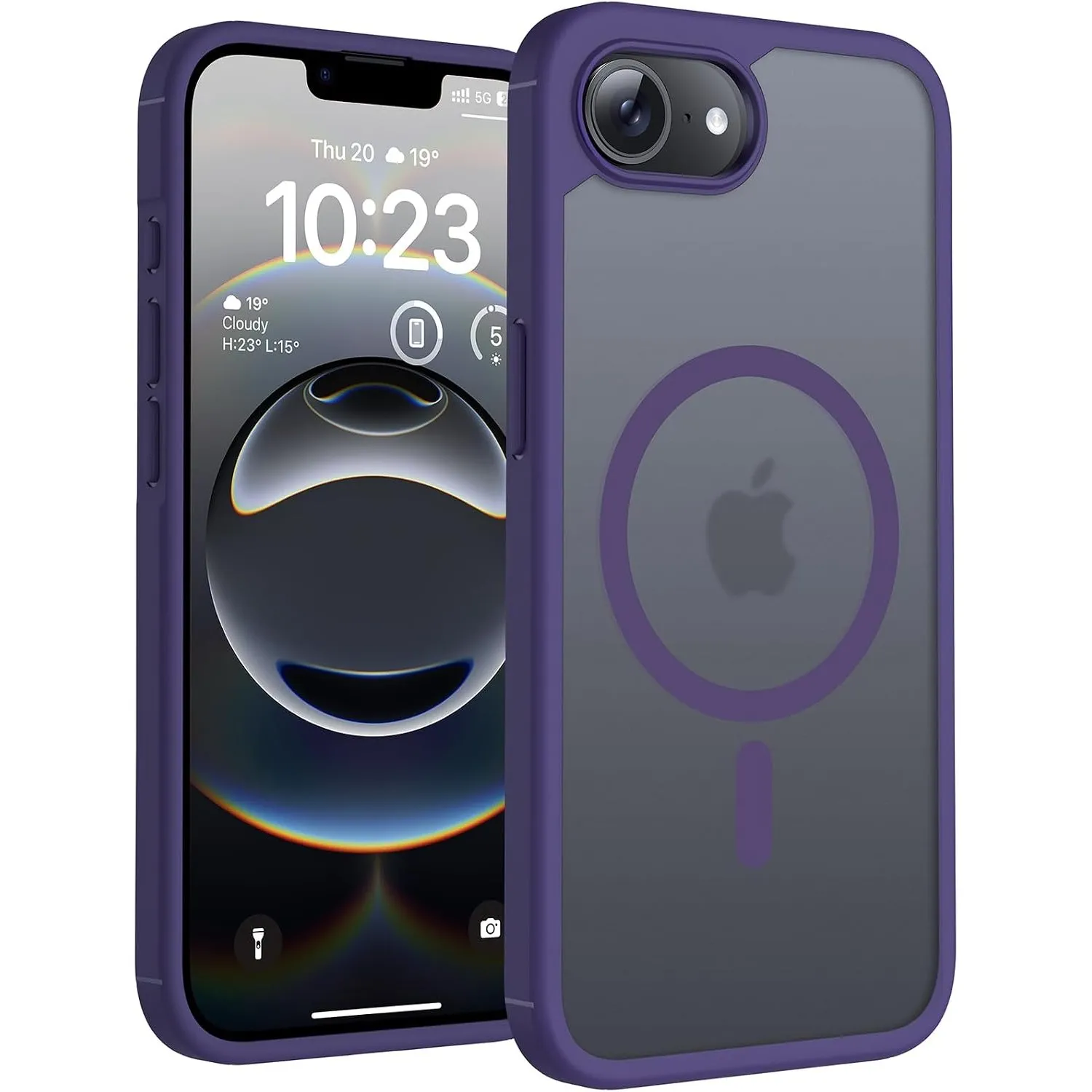 TOCOL für iPhone 16e Hülle, Kompatibel mit MagSafe, Dunkellila