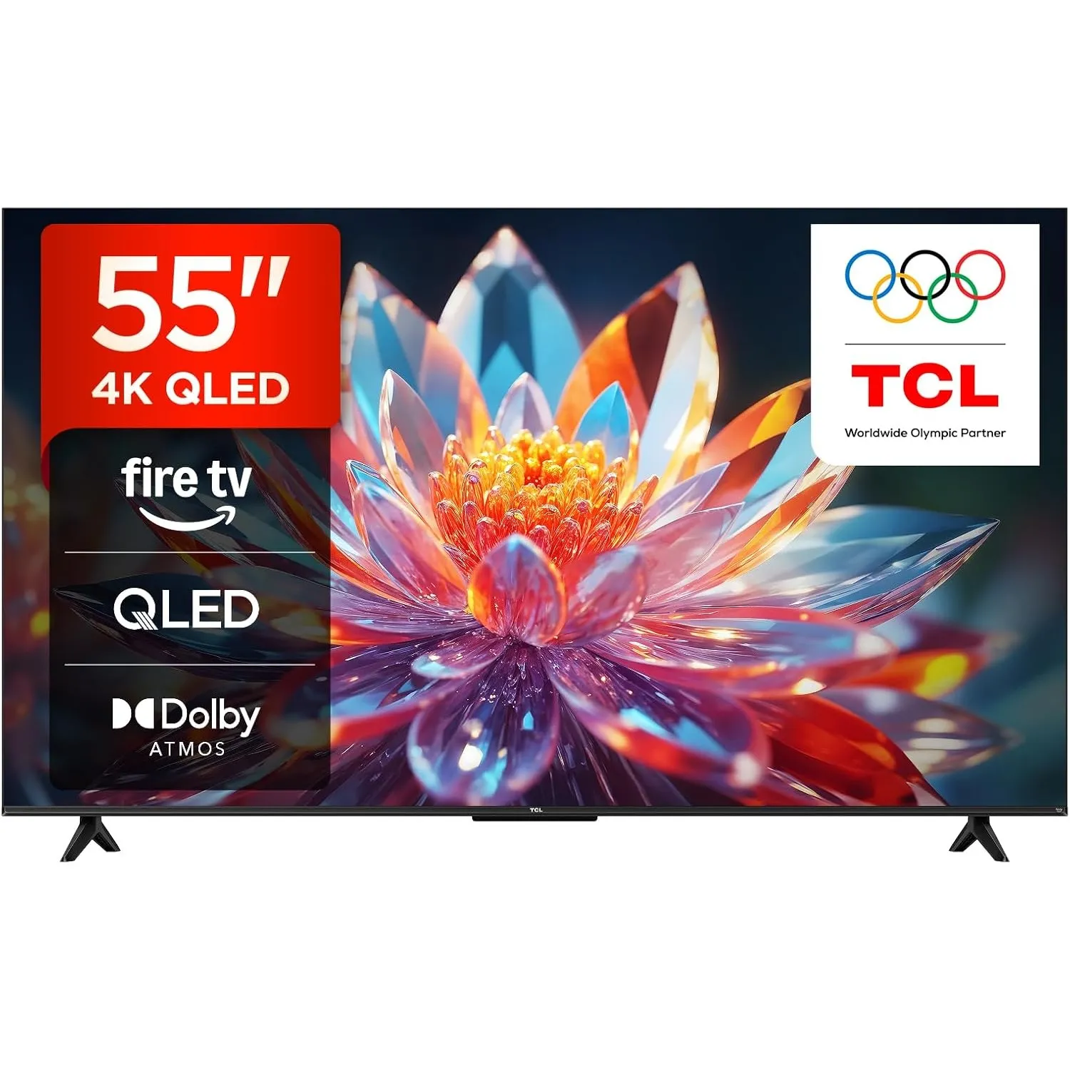 TCL 55T6C 55 Zoll QLED Fernseher, 4K UHD Fire TV, HDR10+, Dolby Vision & Atmos, Smart TV mit Sprachsteuerung mit Alexa,…