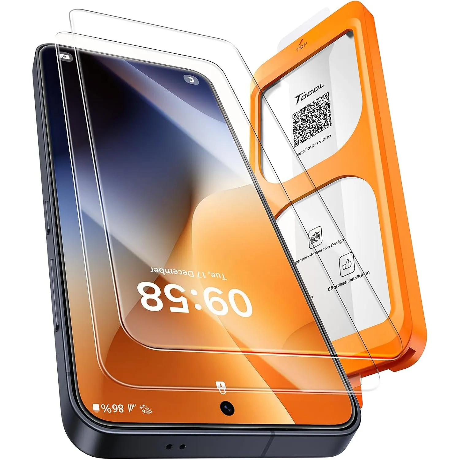 TOCOL für Samsung Galaxy S25 Plus für Panzerglas, Einfache Montage
