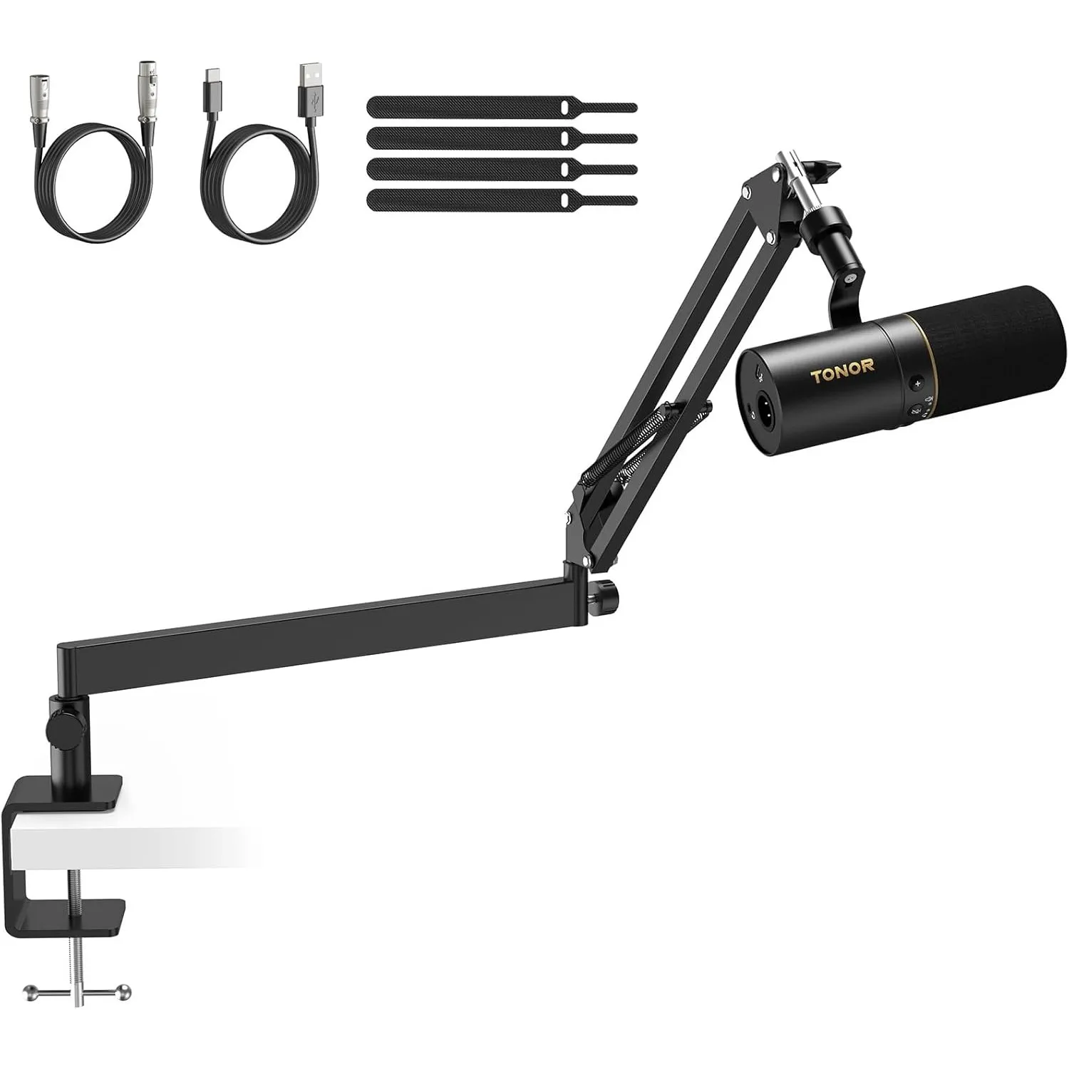 TONOR Dynamisches Microphone mit XLR/USB Kabel, Mikro PC, Vocal Mic Gesangsmikrofon für Podcast, Streaming, Gaming, Stu…