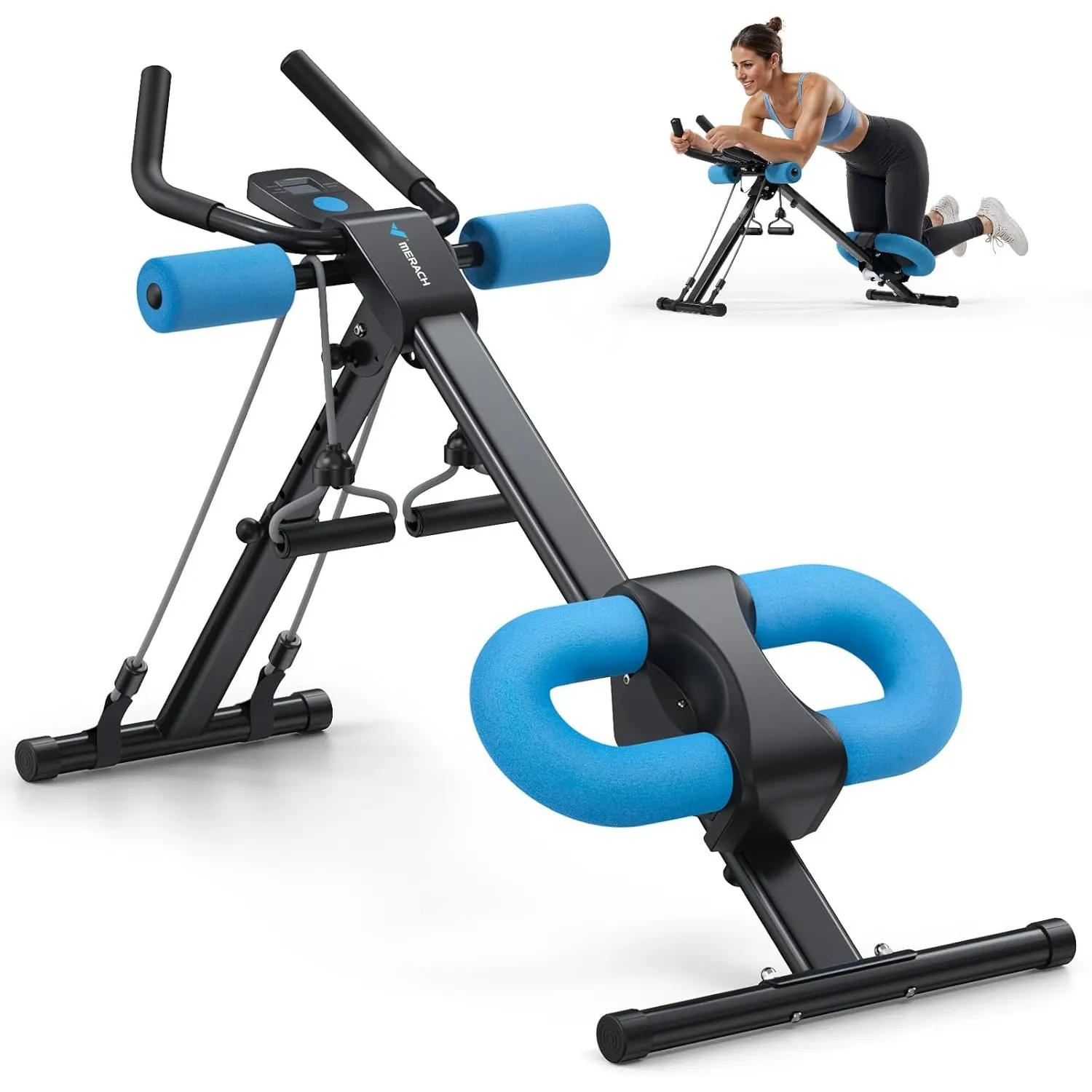 MERACH Bauchtrainer Bauchmuskeltrainer für Zuhause Multifunktionale Trainingsgerät für Ganzkörpertraining Abdominal Ab …