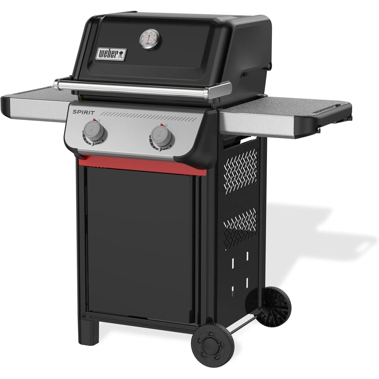 Weber Spirit E-210 Gasgrill / 2 Brenner, Snap-Jet Zündung, Robuste Räder und Warmhalterost, 51 x 46 cm Grillfläche, Kom…