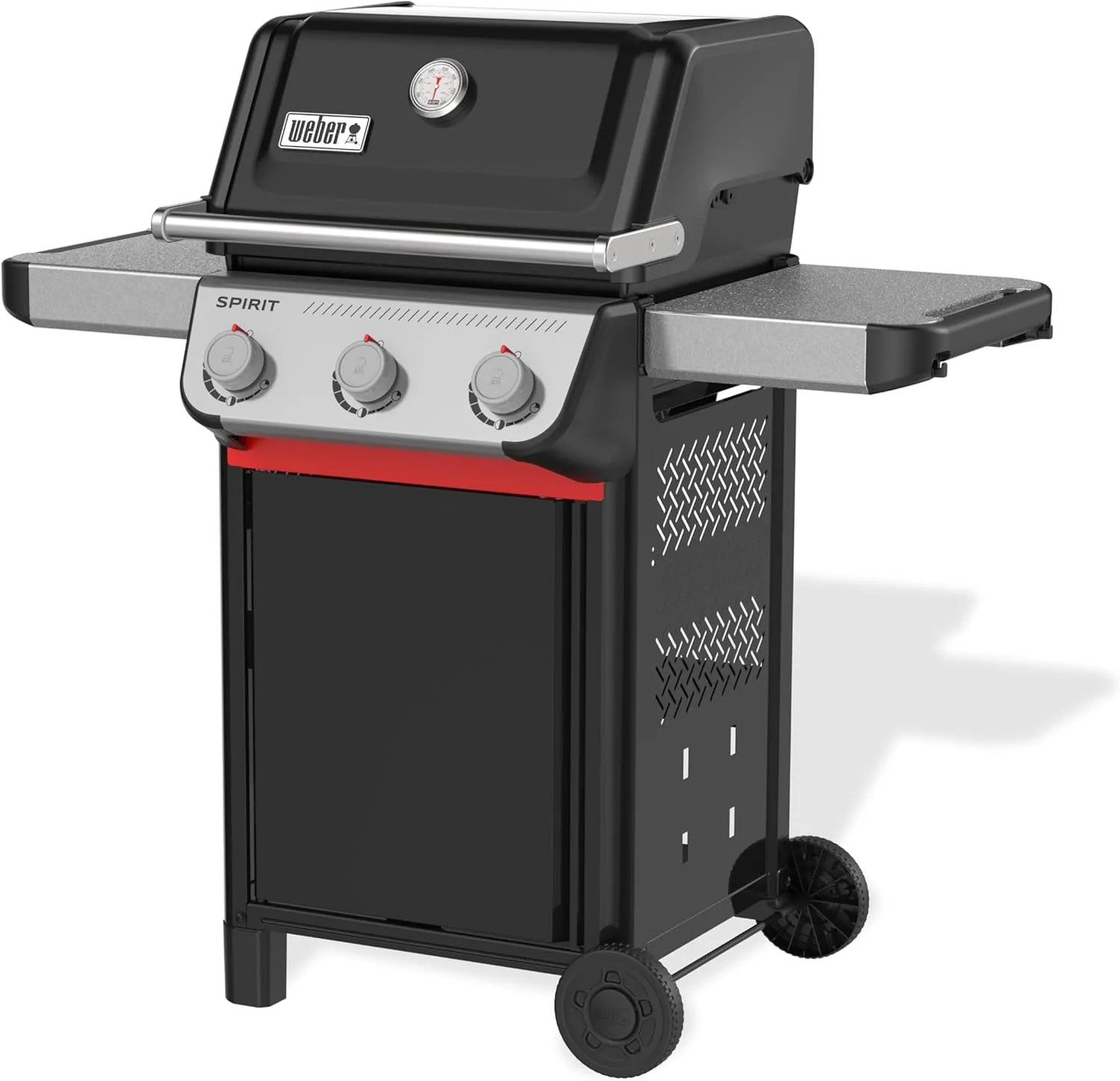 Weber Spirit E-310 Gasgrill / 3 Brenner, Snap-Jet Zündung, Robuste Räder und Warmhalterost, 51 x 46 cm Grillfläche, Kom…