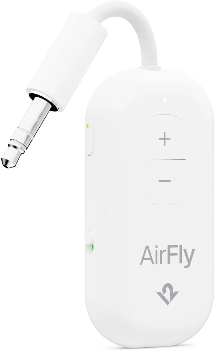 AirFly Pro 2 - Bluetooth-Adapter für das Flugzeug, Kopplung von 2 AirPods oder drahtlosen Kopfhörern - 3,5 mm AUX-Bluet…