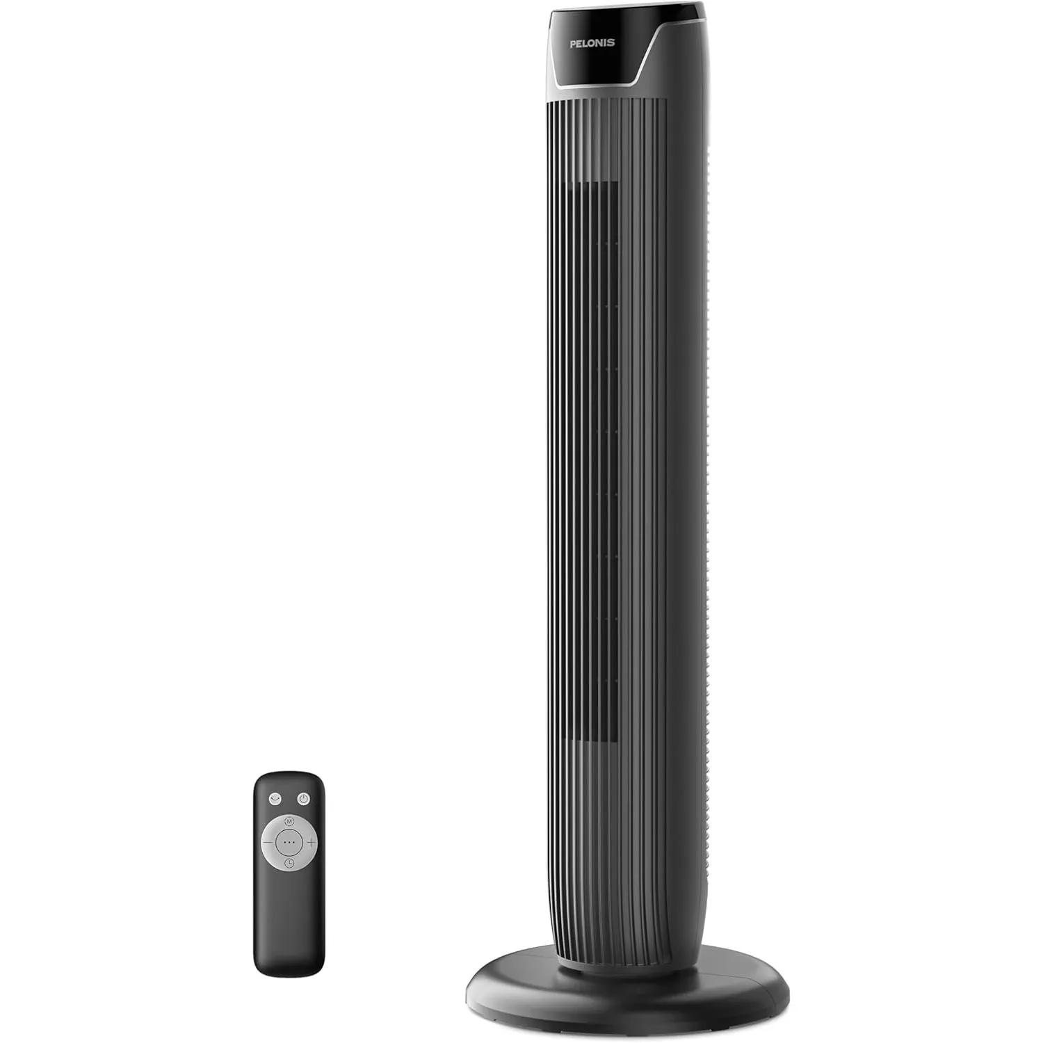 PELONIS Turmventilator mit Fernbedienung - 5 Geschwindigkeitsstufen & 4 Modi (AI/Nacht/Naturwind) 9H Timer, LED-Display…