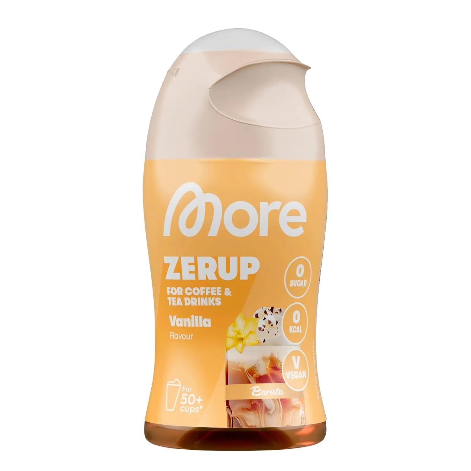 MORE Barista Zerup, Vanilla, 65 ml, für Kaffee, Tee und Heißgetränke