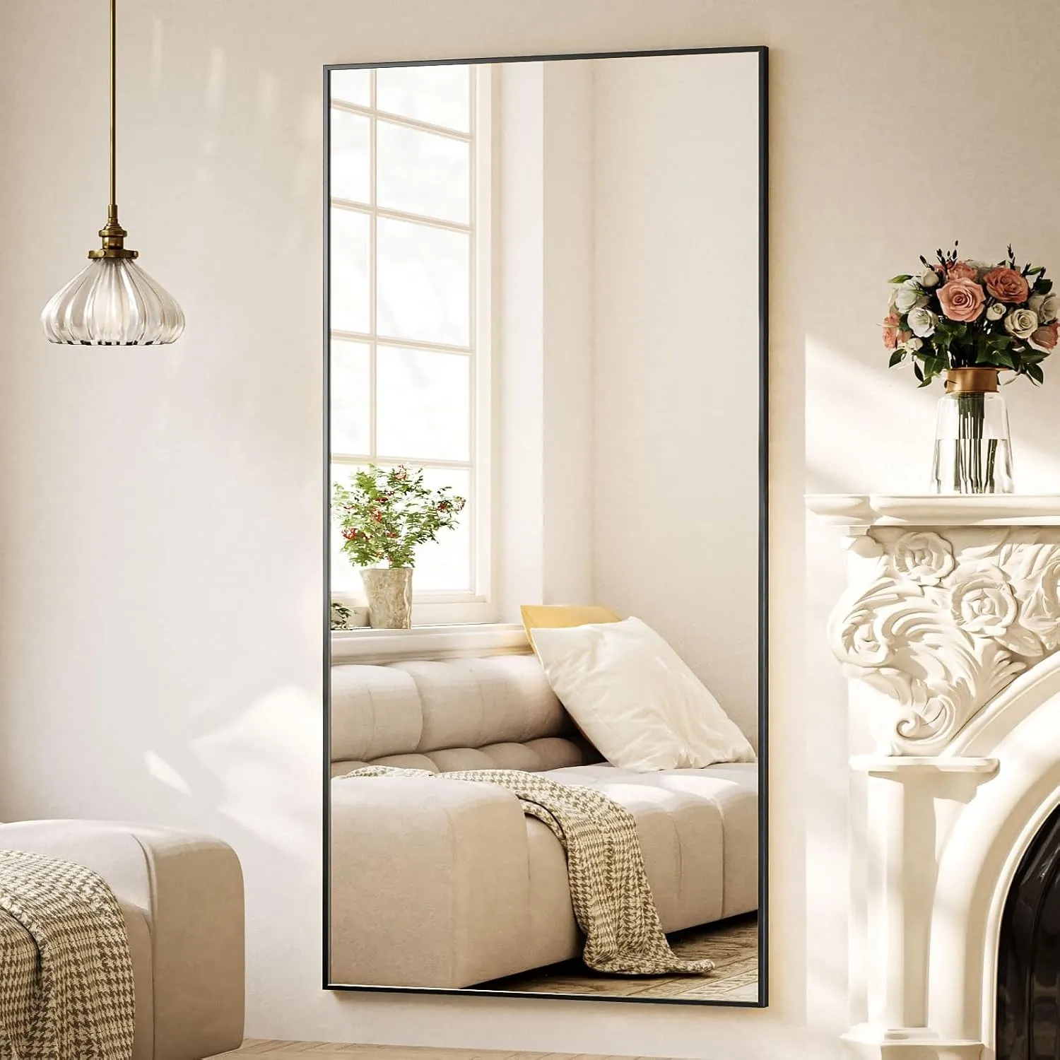 BEAUTYPEAK Großer Standspiegel mit HD Spiegel, 171x76cm Ganzkörperspiegel