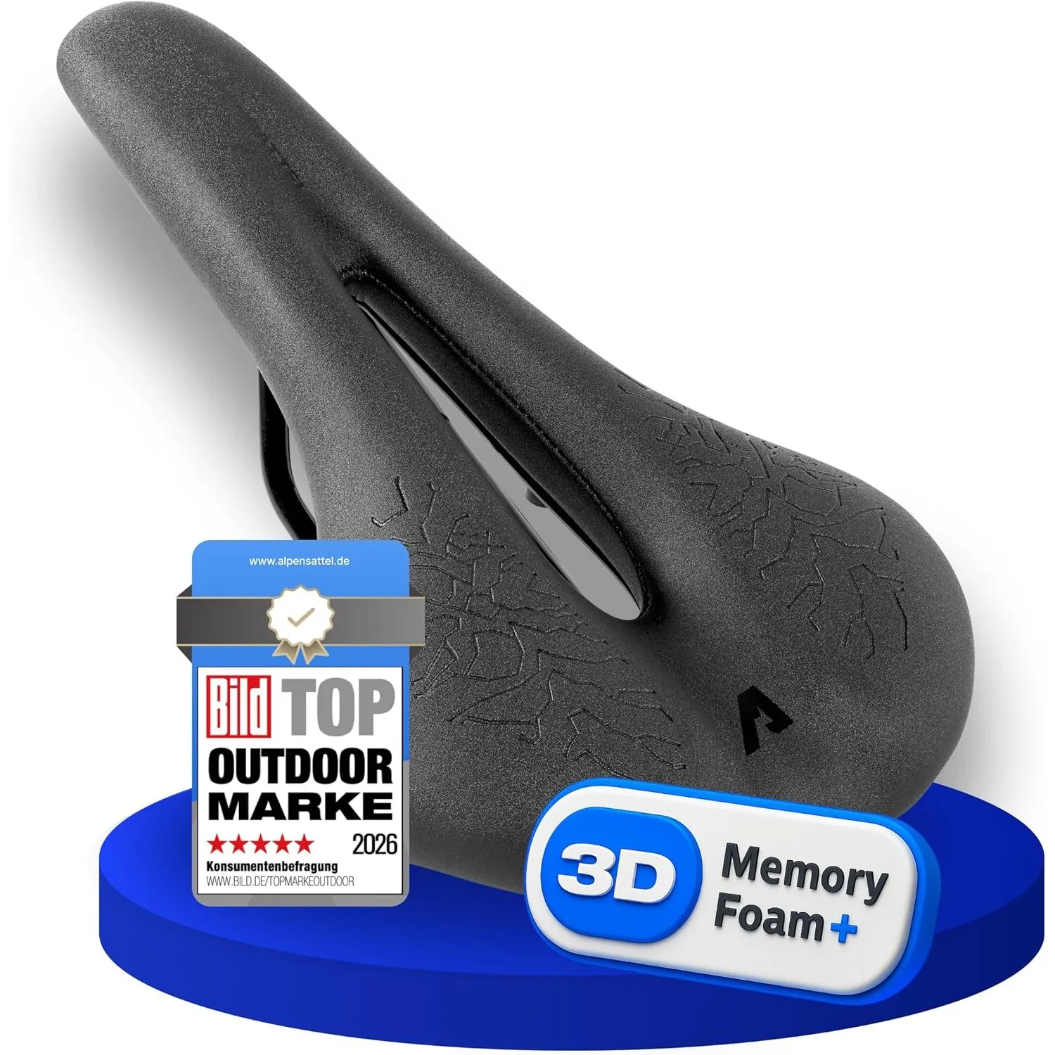 ALPENSATTEL® Ergonomischer Fahrradsattel [3D Memory Foam] - Fahrrad Sattel für Damen & Herren - Atmungsaktives Material…