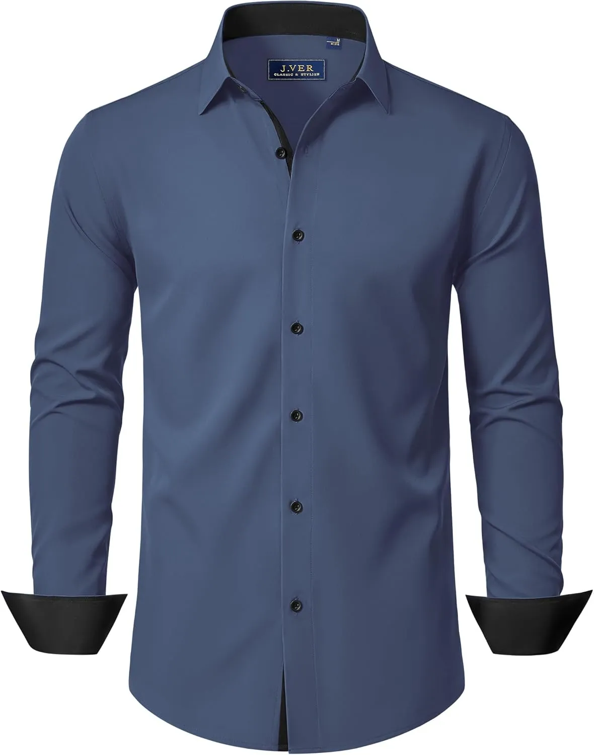 J.VER Hemd Herren Langarm Stretch Herrenhemden Regular Fit Businesshemd Männer Hochzeit Hemden Klassisch Mordern Bügell…