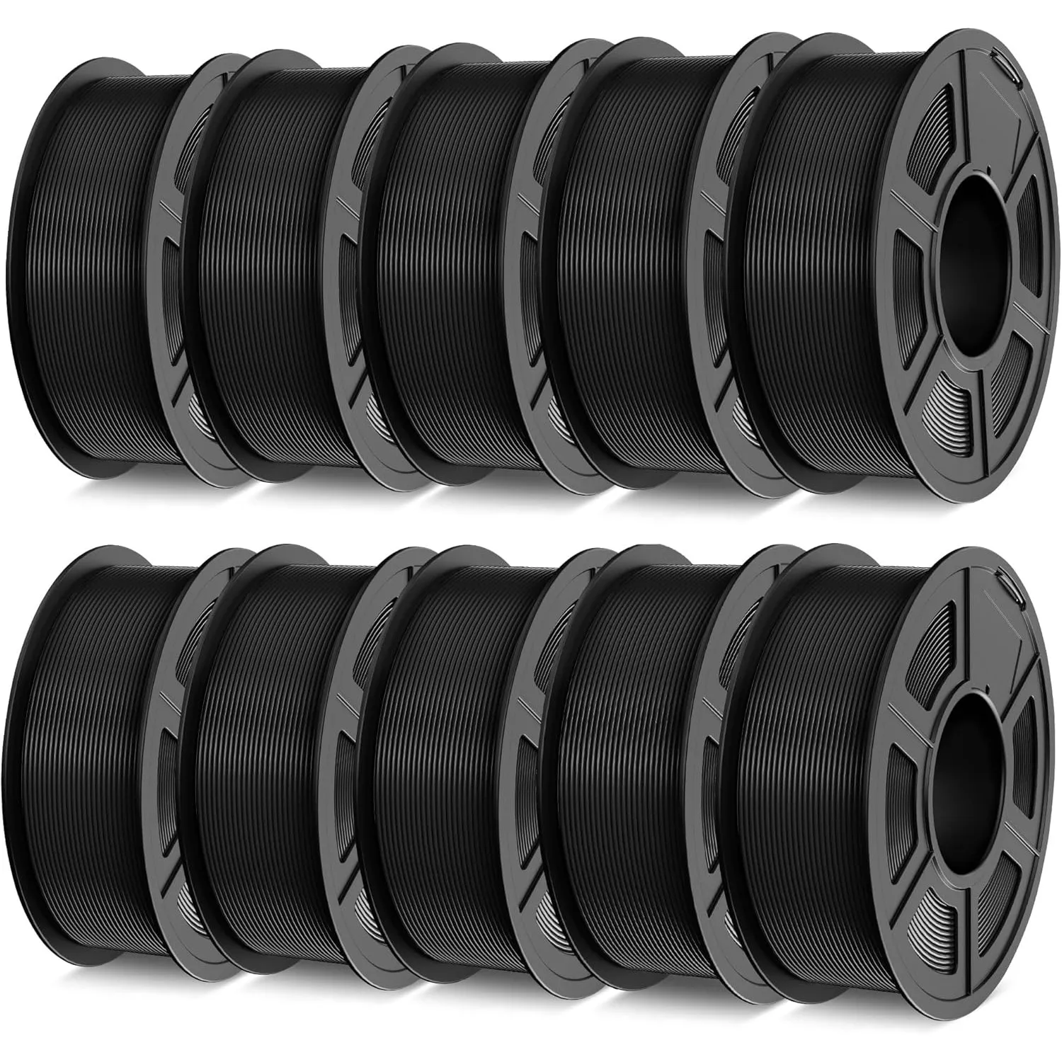 TECBEARS PLA Filament 1.75mm Schwarz 10KG, 3D Drucker Filament PLA, Filament 3d Druckmaterialien, Vakuumverpackung，Maßg…