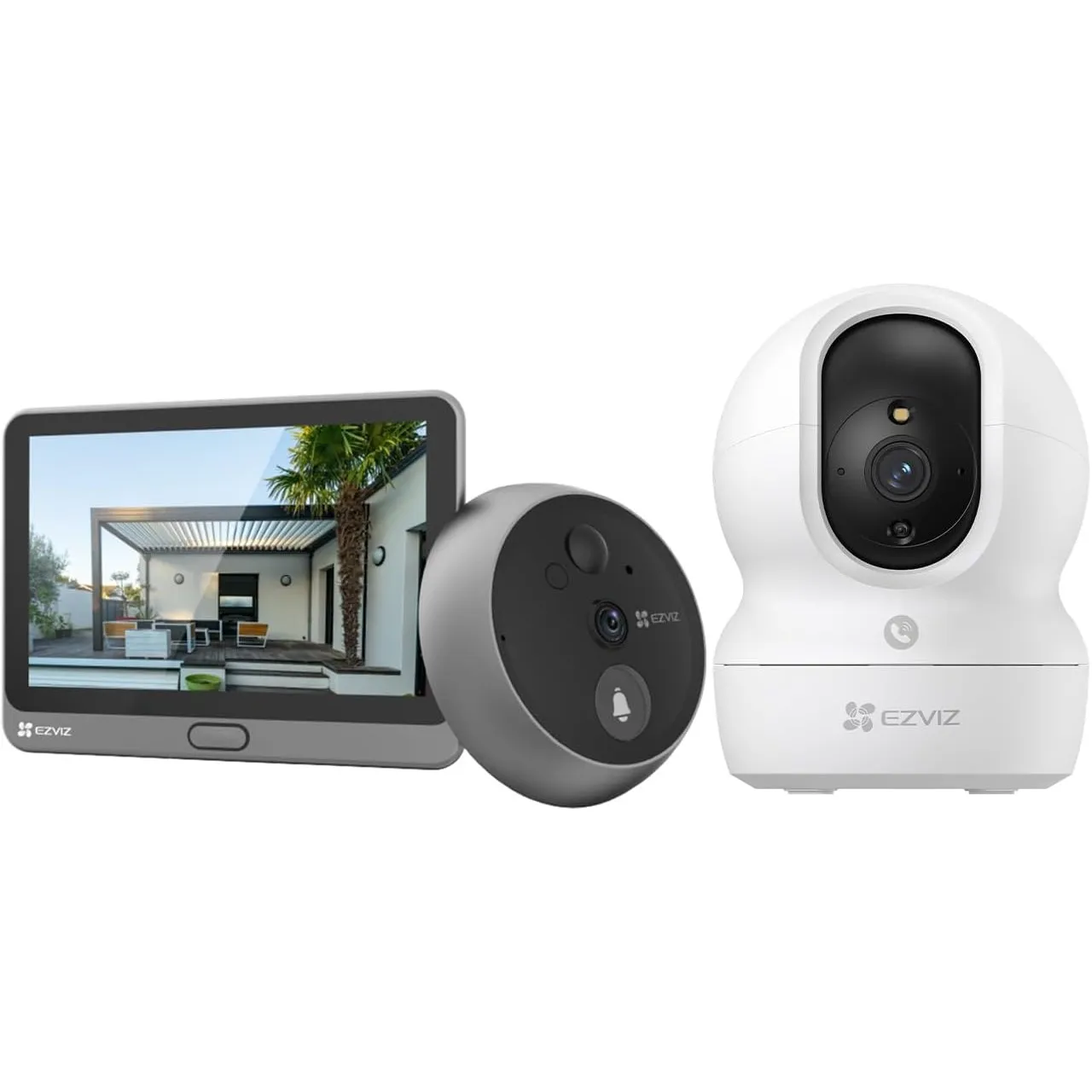EZVIZ WLAN Türspion Türklingel CP4 und CP1 Pro Innenkamera Monitor Set