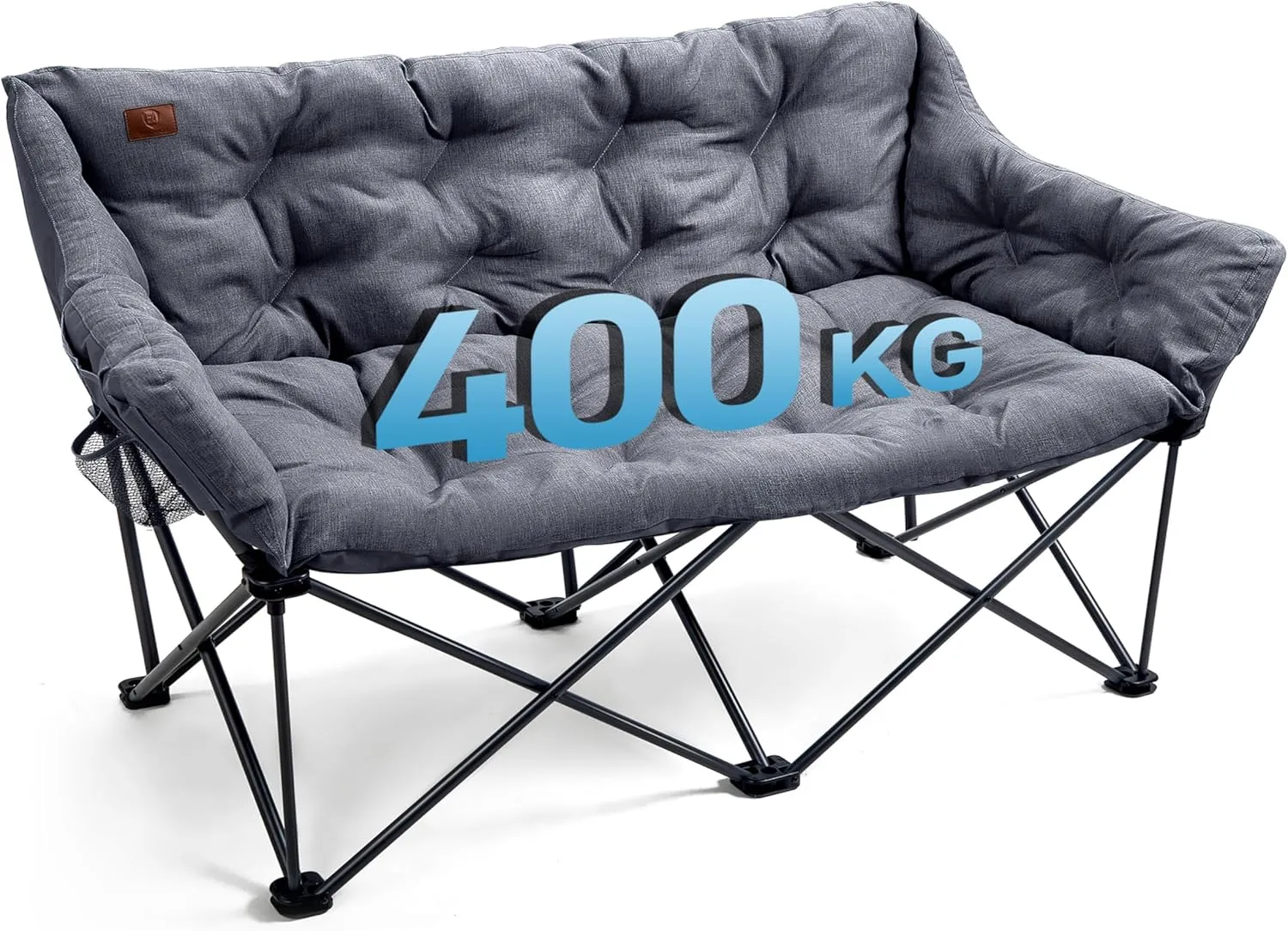 EVER ADVANCED Campingstuhl Faltbar 145cm Breit für 2 Personen Faltsofa 400KG Belastbar, Campingsofa Dick Gepolstert Kla…