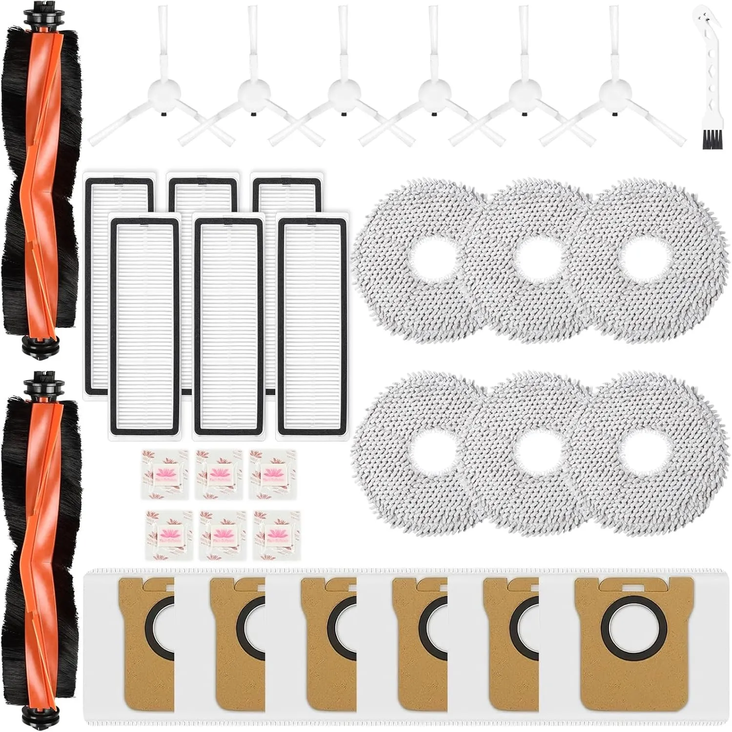 33-teiliges Zubehör für Xiaomi X20+/X10+/X10 PLUS/X20 PLUS& für Dreame L10s Ultra Gen 2 | L10s Pro Ultra | 2 Hauptbürst…