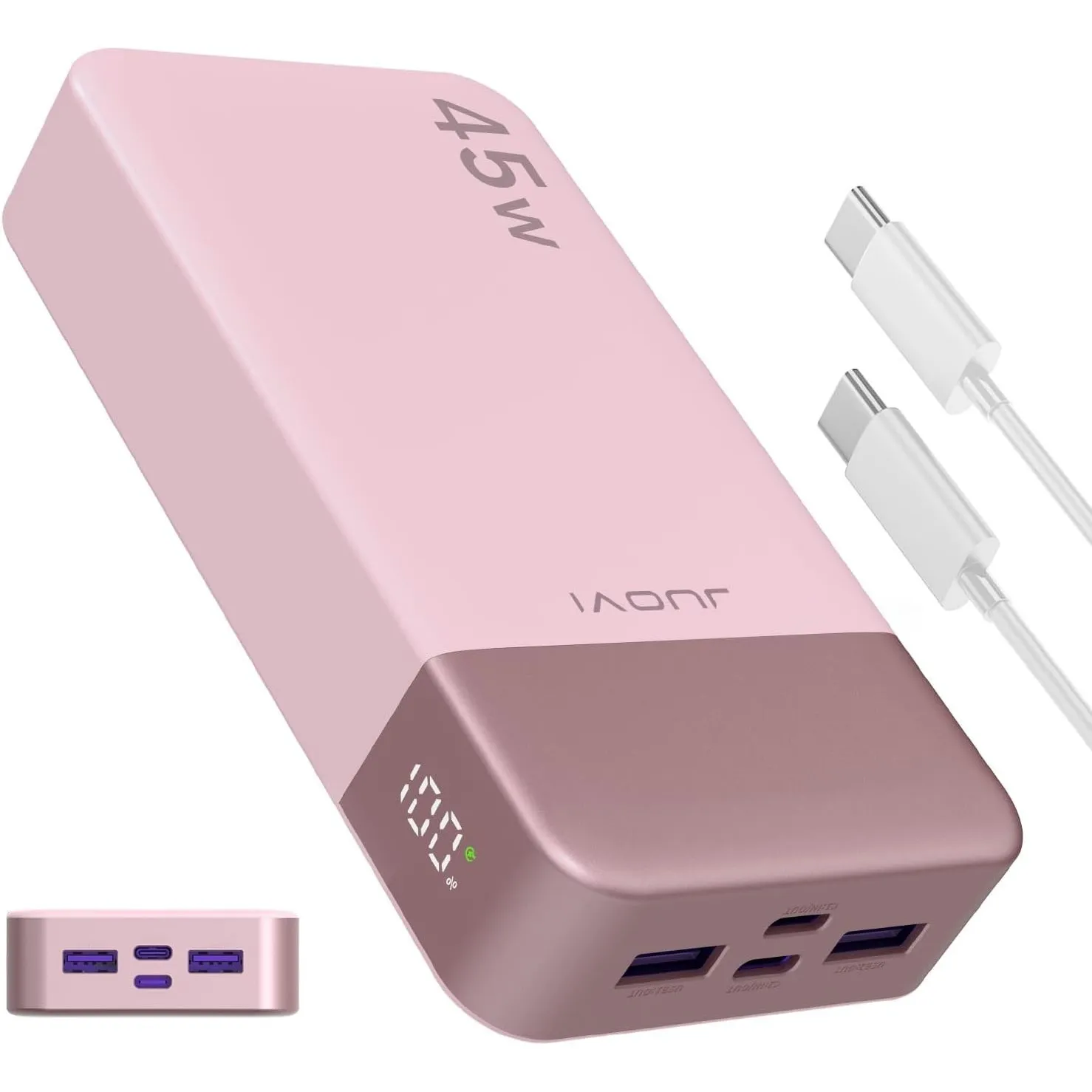 JUOVI Power Bank, Powerbank 20000mah 45W Externe Handyakkus Schnellladung