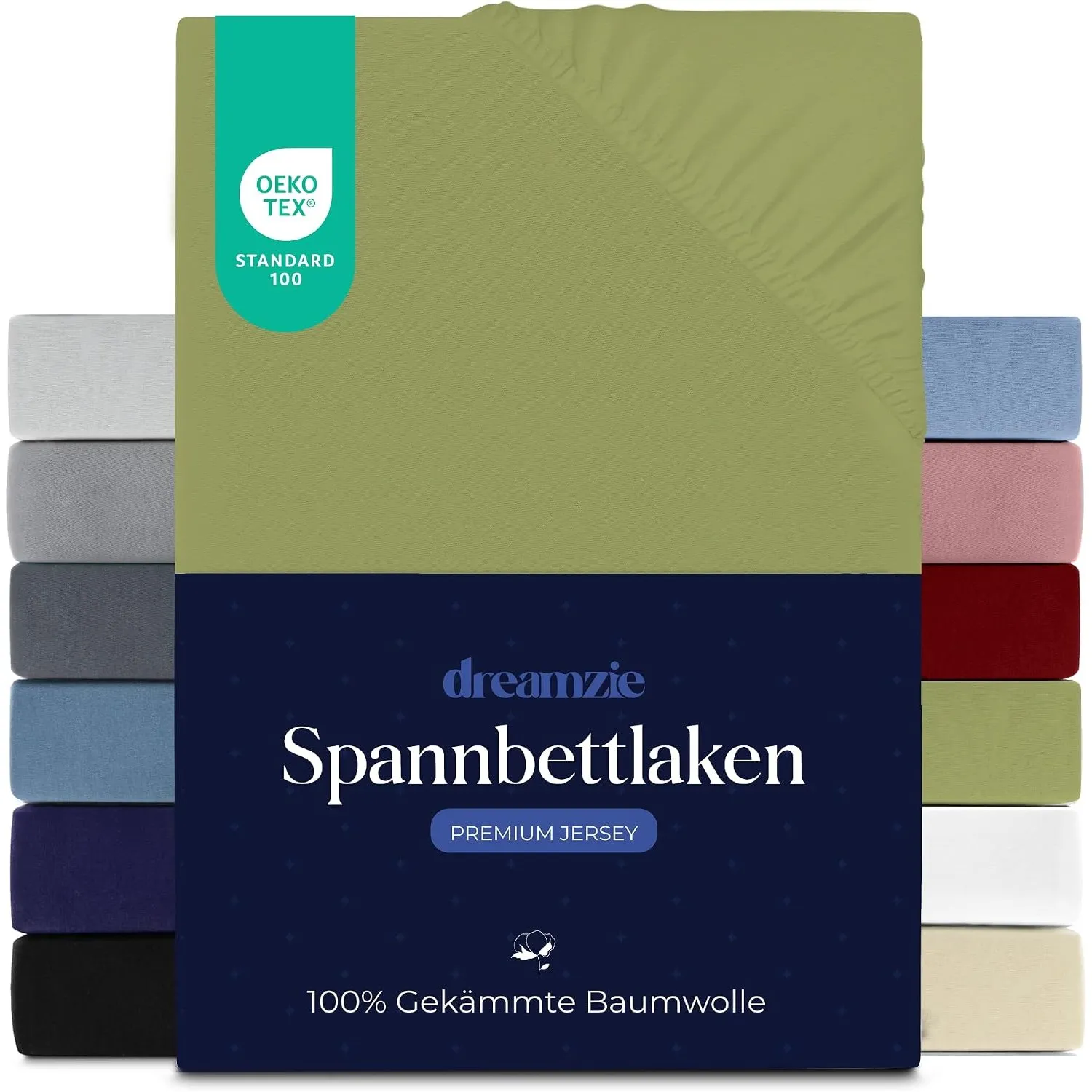 Dreamzie - Spannbettlaken - 140x200cm - 100% Gekämmte Baumwolle - Jersey