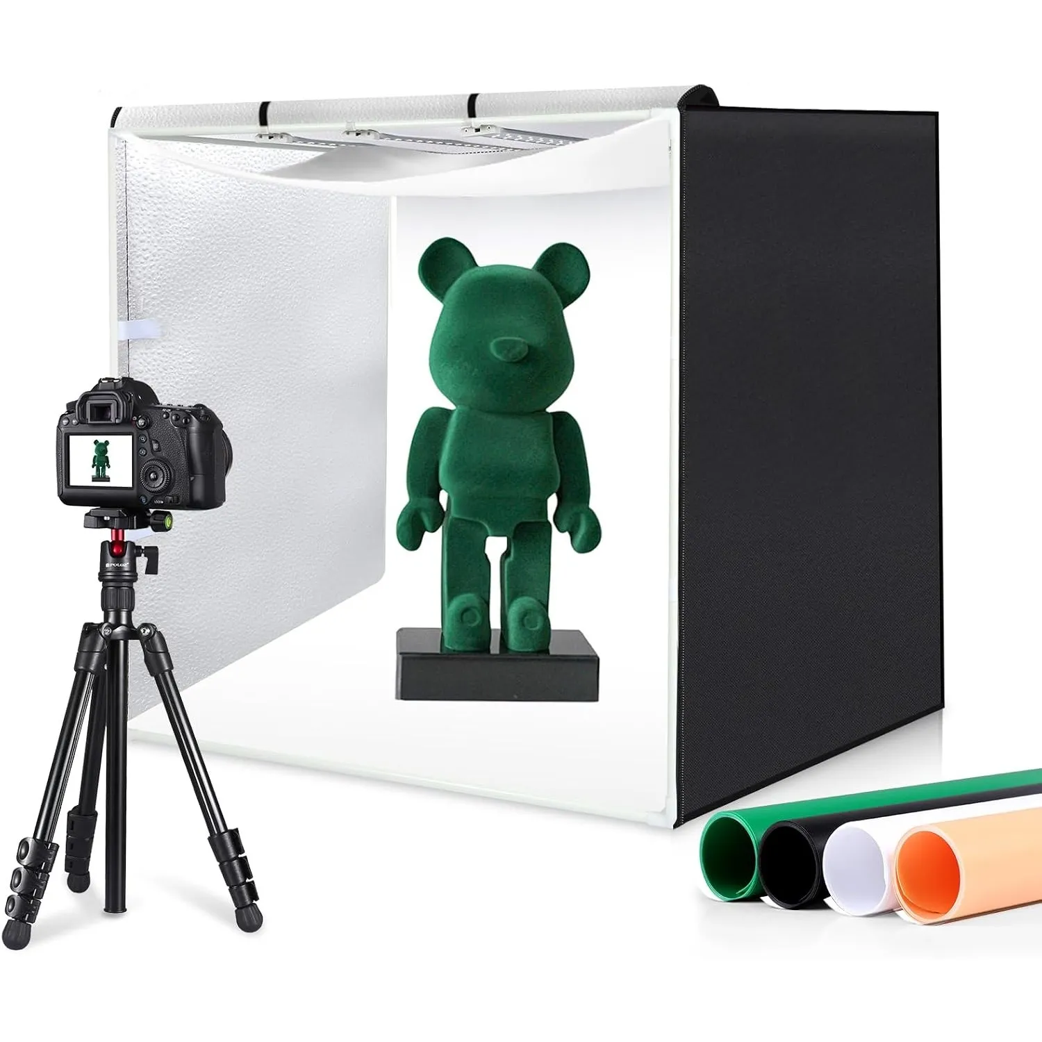 PULUZ Light Box for Photography 80x80cm, 32 Zoll Dimmbare Lichtzelt Fotografie mit Beweglichen 3 Lichtleisten 234pcs LE…